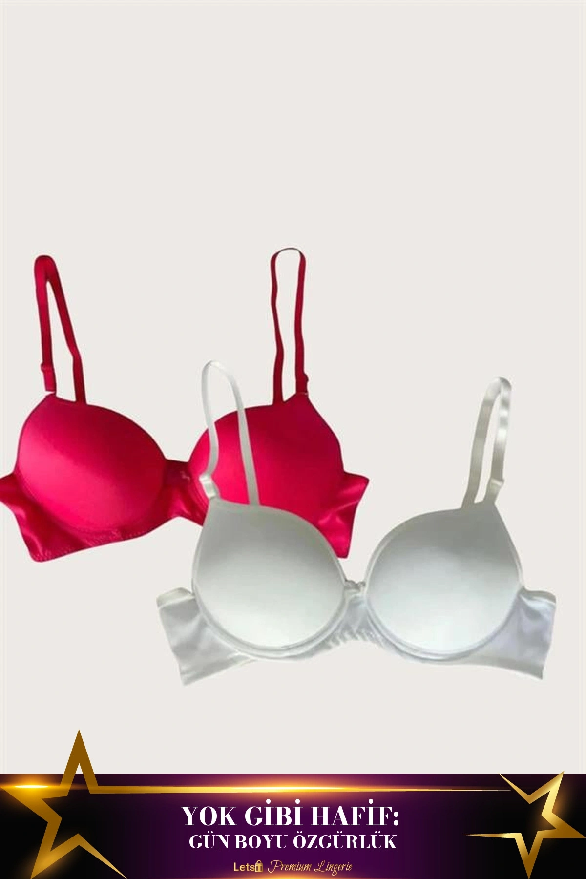 Mikro Kumaş İçi Boş Balenli Desteksiz Sütyen 2Li Set Standart Renk