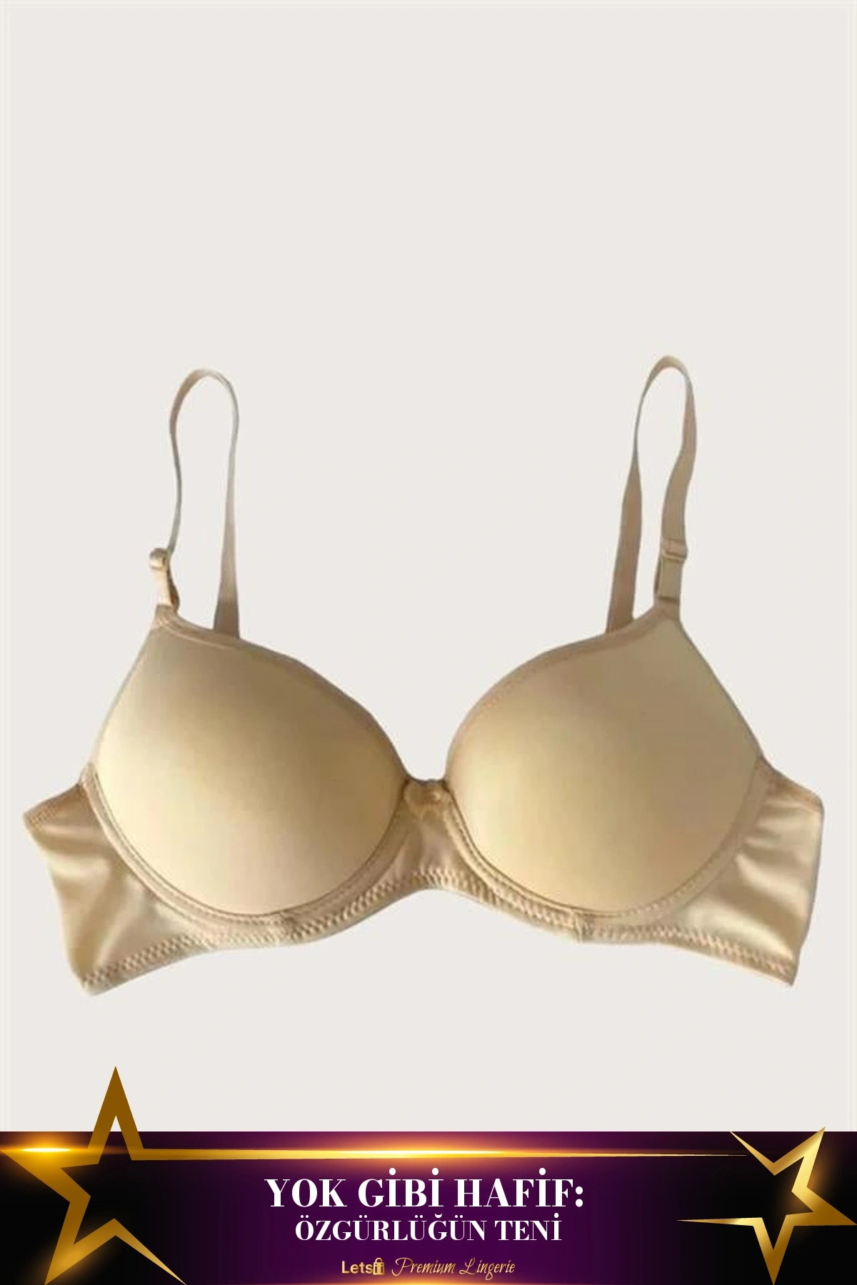 Mikro Kumaş İçi Boş Balenli Desteksiz Sütyen Ten Renk