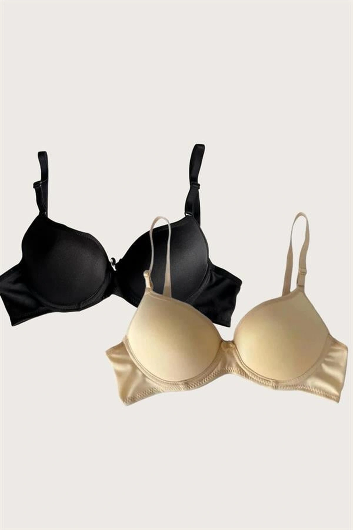 Mikro Kumaş İçi Boş Balenli Günlük Desteksiz Sütyen Seti Standart Renk