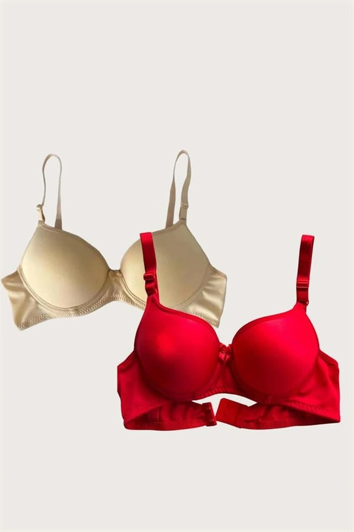 Mikro Kumaş Push-Up Dolgulu Balenli Günlük Destekli Sütyen Seti Standart Renk