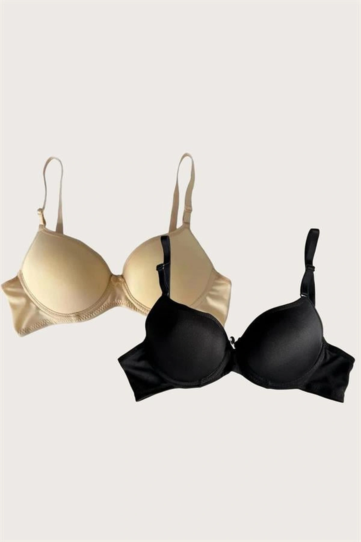 Mikro Kumaş Push-Up Dolgulu Balenli Günlük Destekli Sütyen Seti Standart Renk