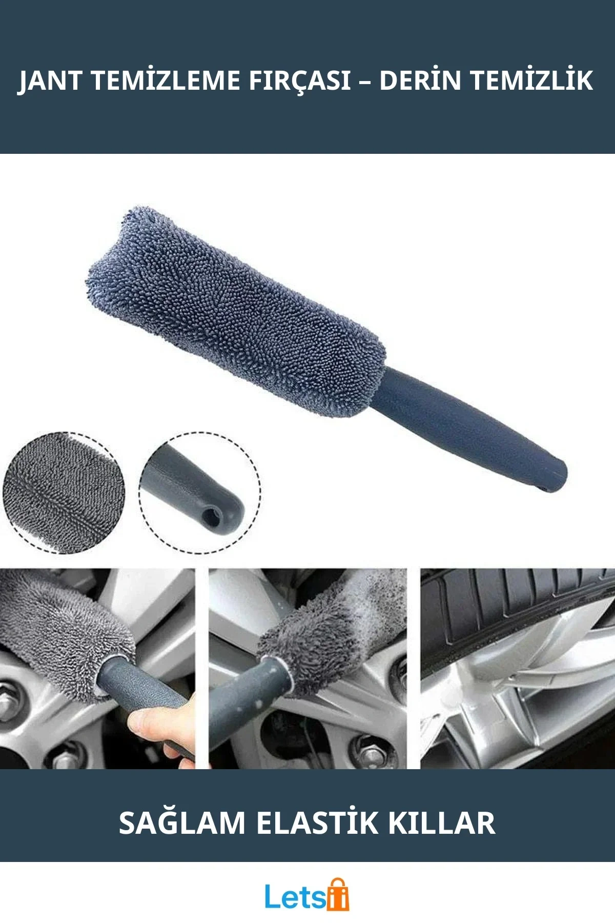 Mikrofiber Dayanıklı Jant Temizleme Fırçası