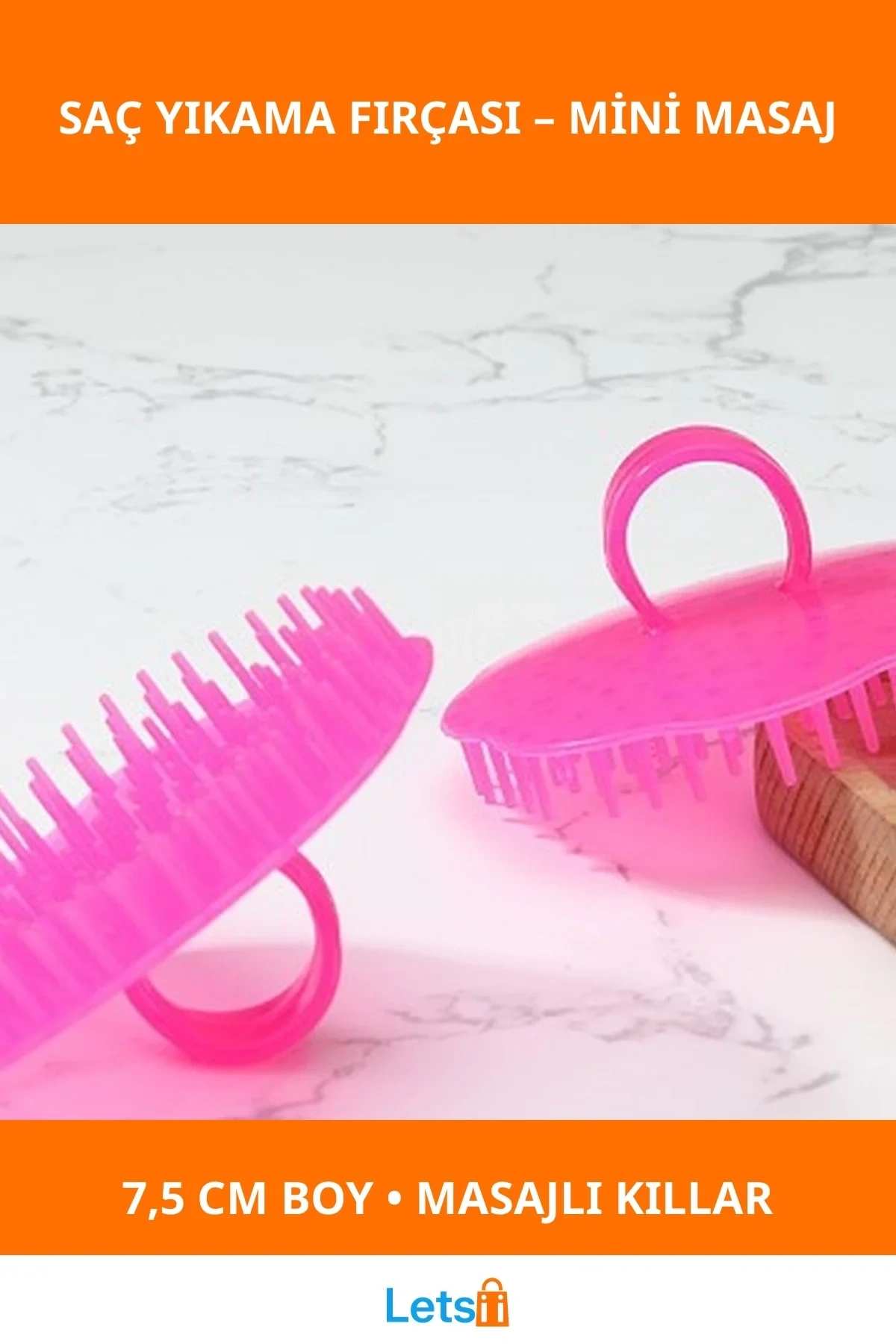 Mini Saç Yıkama ve Masaj Fırçası 7,5 cm