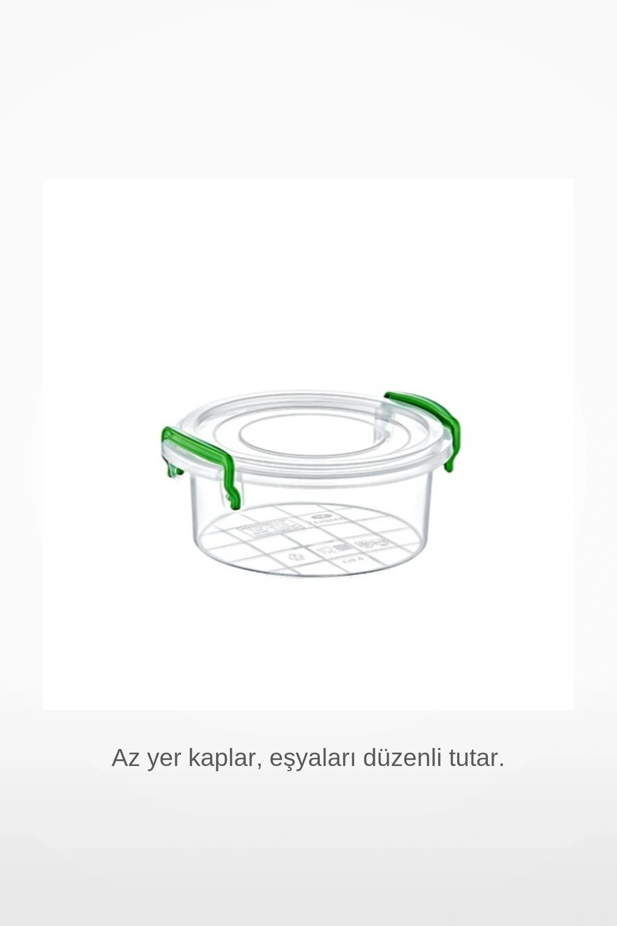 Mini Yuvarlak 0.5 Litre Yeşil Kapaklı Saklama Kabı