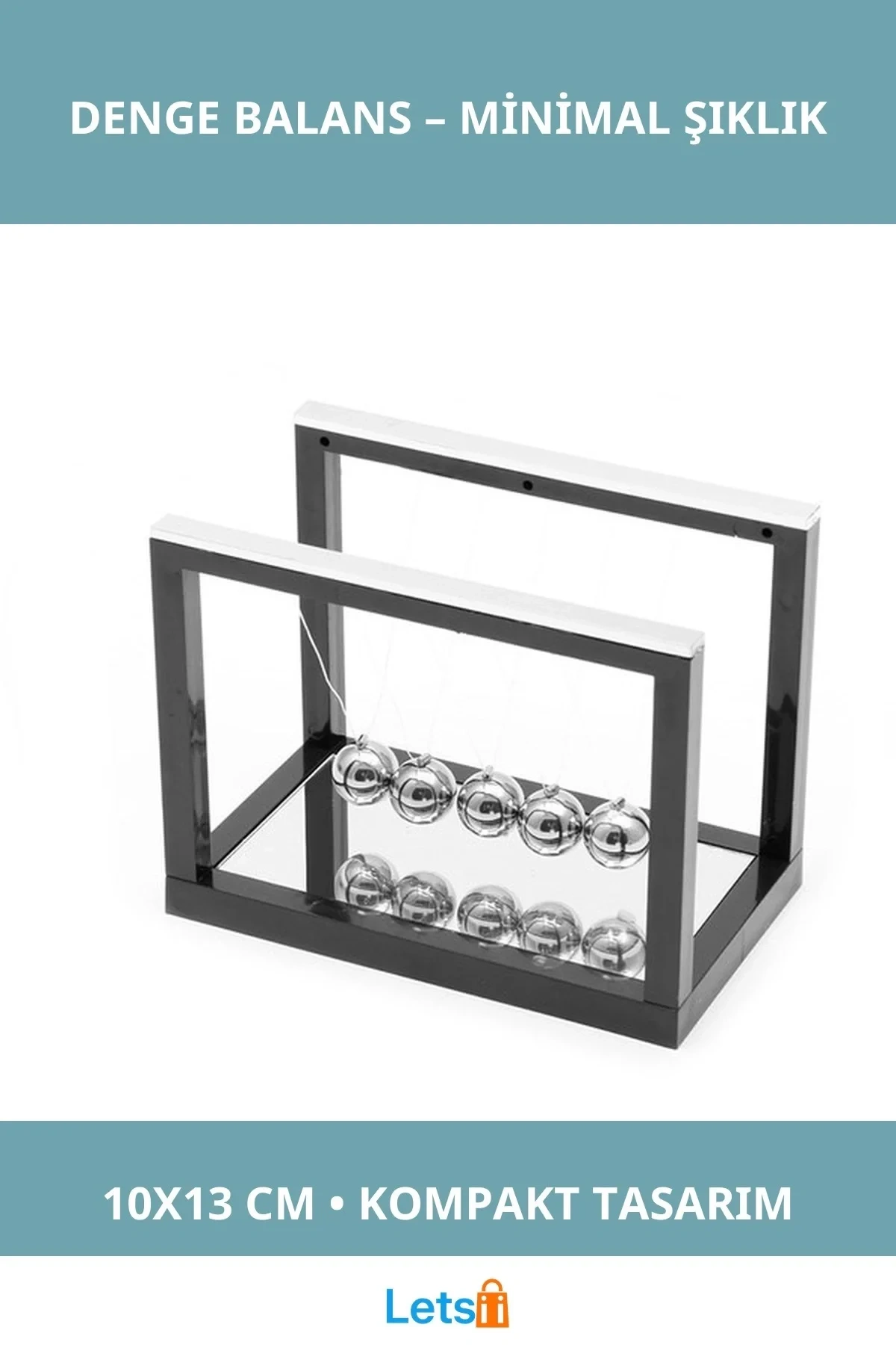 Minimalist Aynalı Denge Balans 10x13 cm Dekoratif Obje