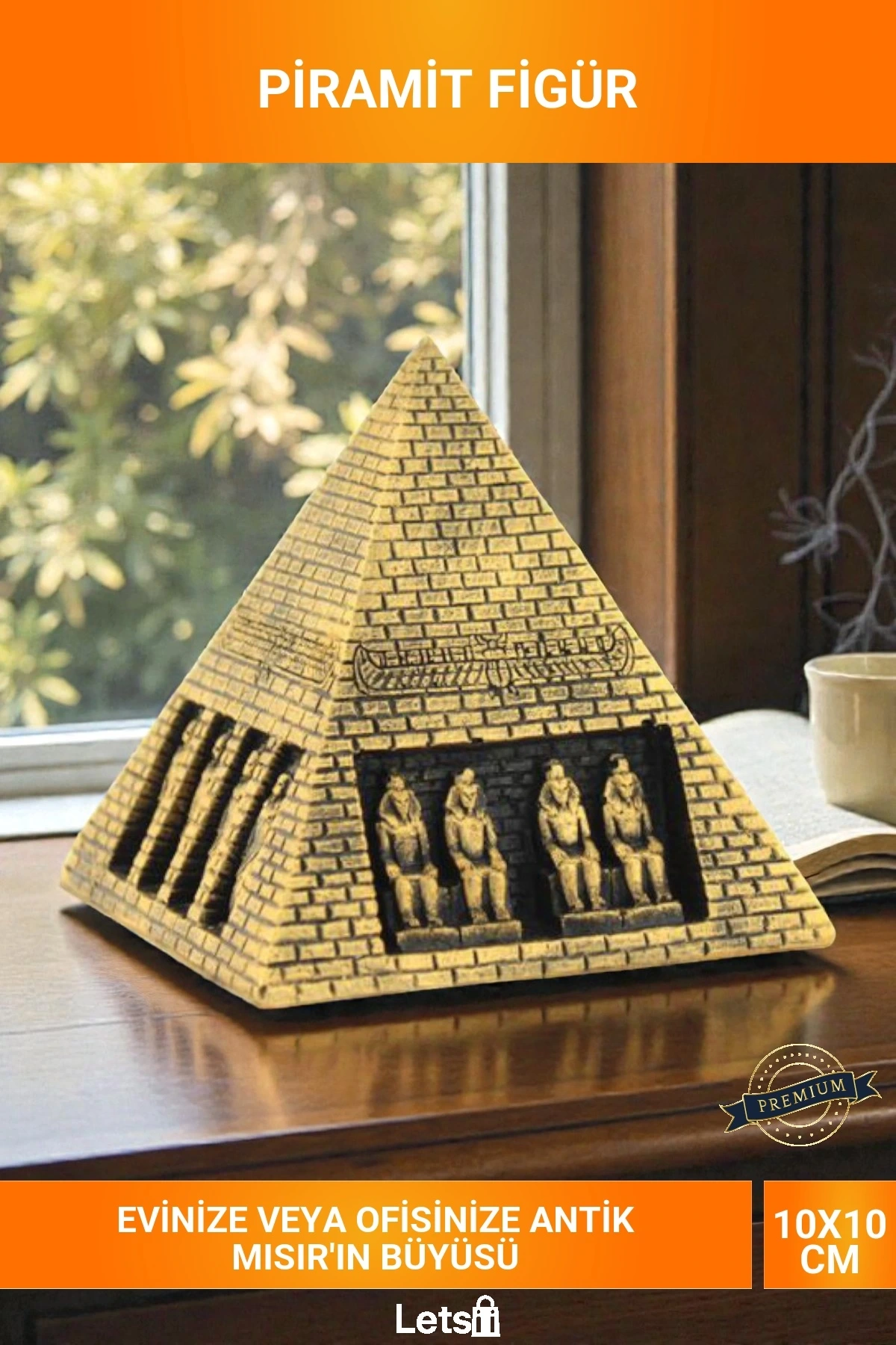 Mısır Piramidi Dekoratif Obje Taş Tozu Piramit Figür