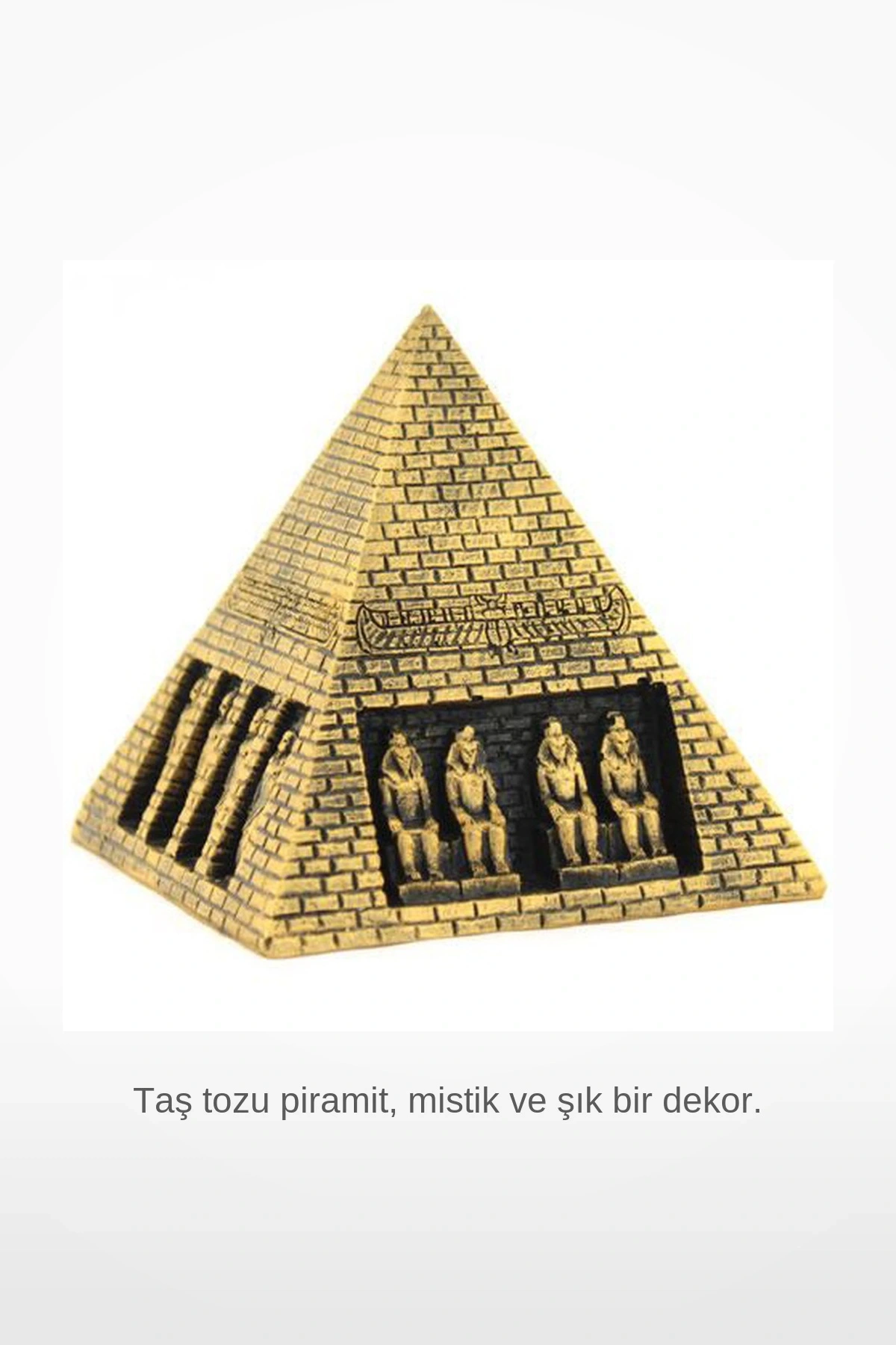 Mısır Piramidi Dekoratif Obje Taş Tozu Piramit Figür