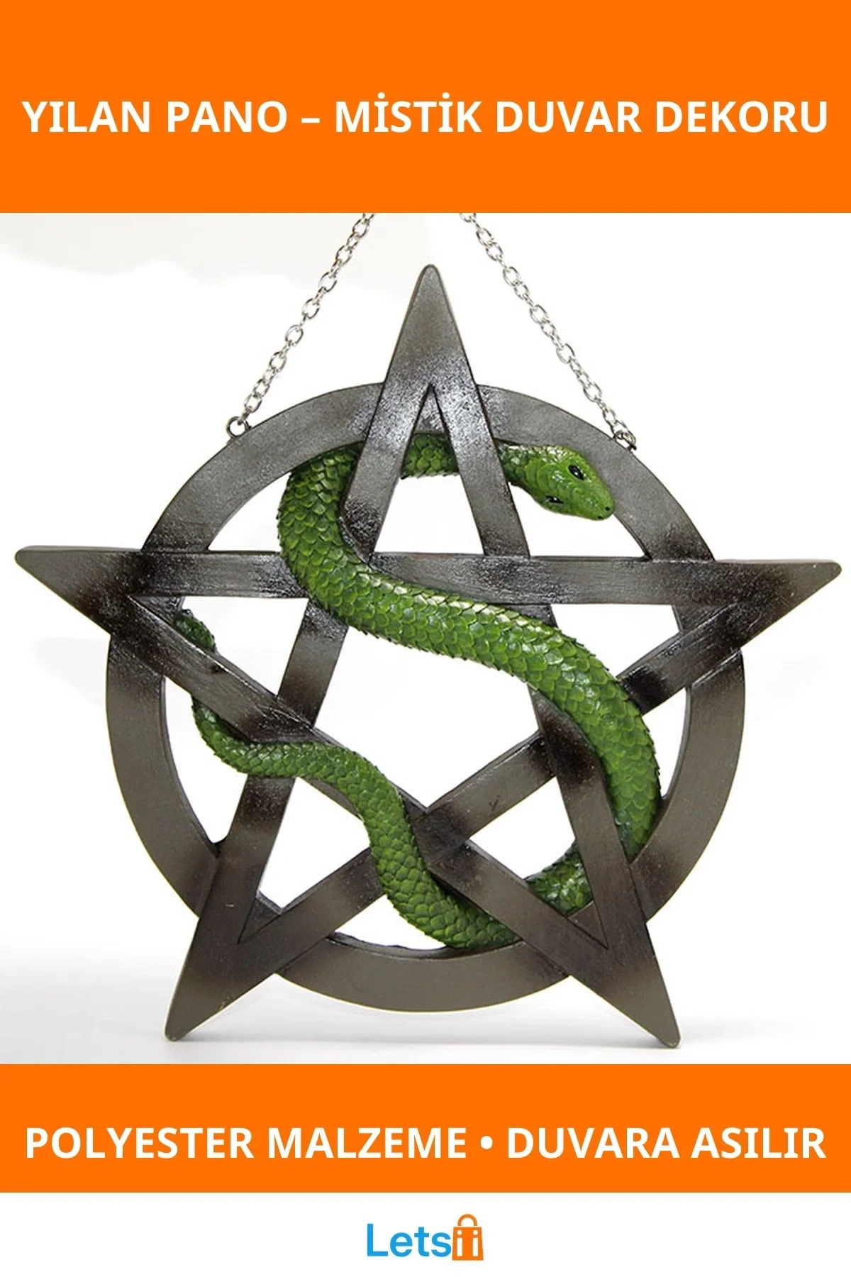 Mistik Duvara Asmalı Polyester Yılan Pano