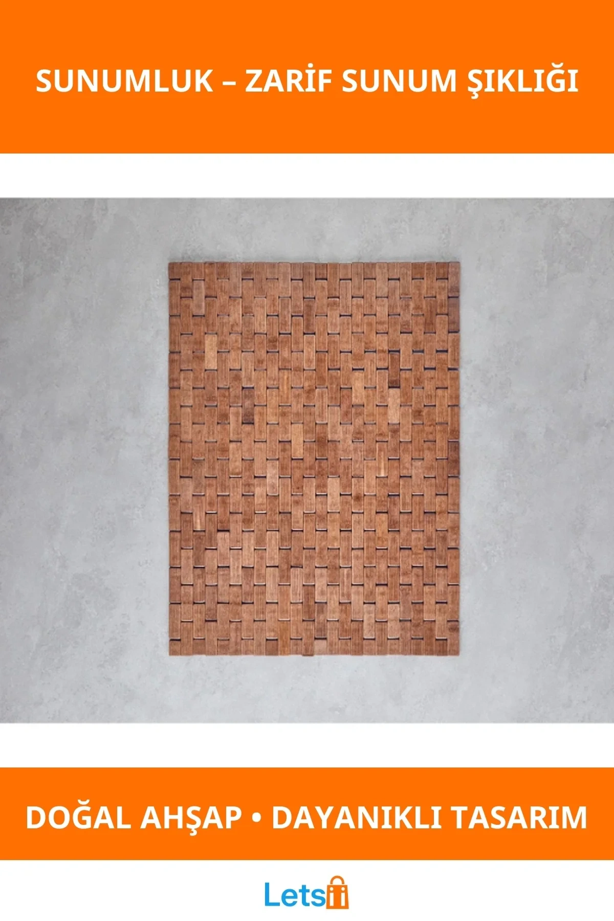 Modern Ahşap Sunumluk Uzun Süreli Kullanım İçin Estetik Tasarım
