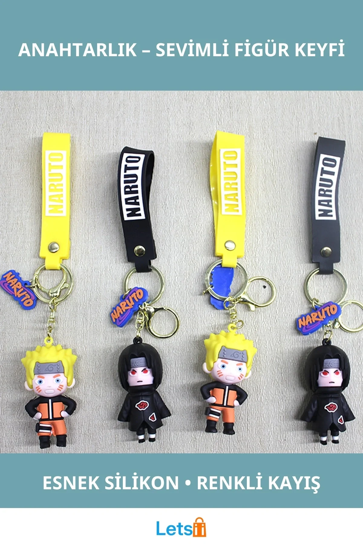 Naruto Silikon Anahtarlık Sevimli Anime Figürleri ile