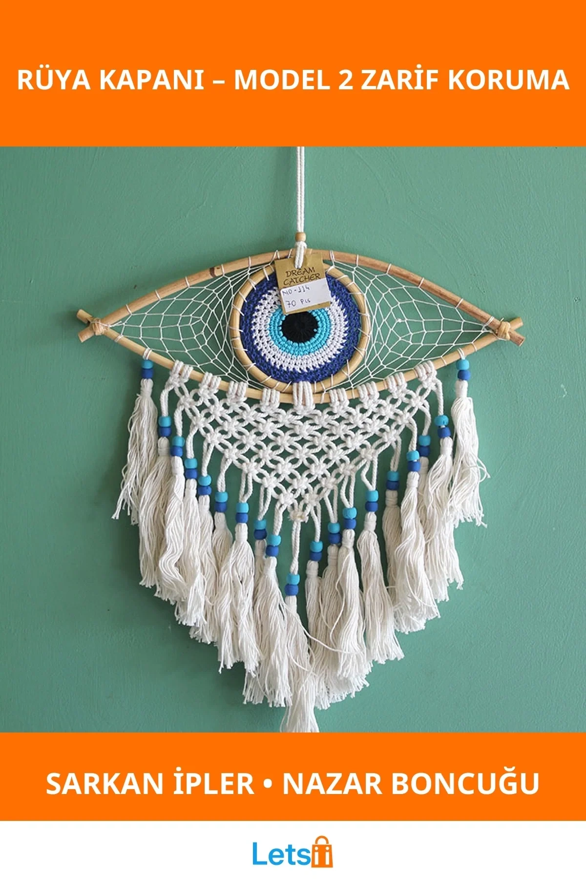 Nazar Boncuğu Göz Tasarımlı Rüya Kapanı Dream Catcher