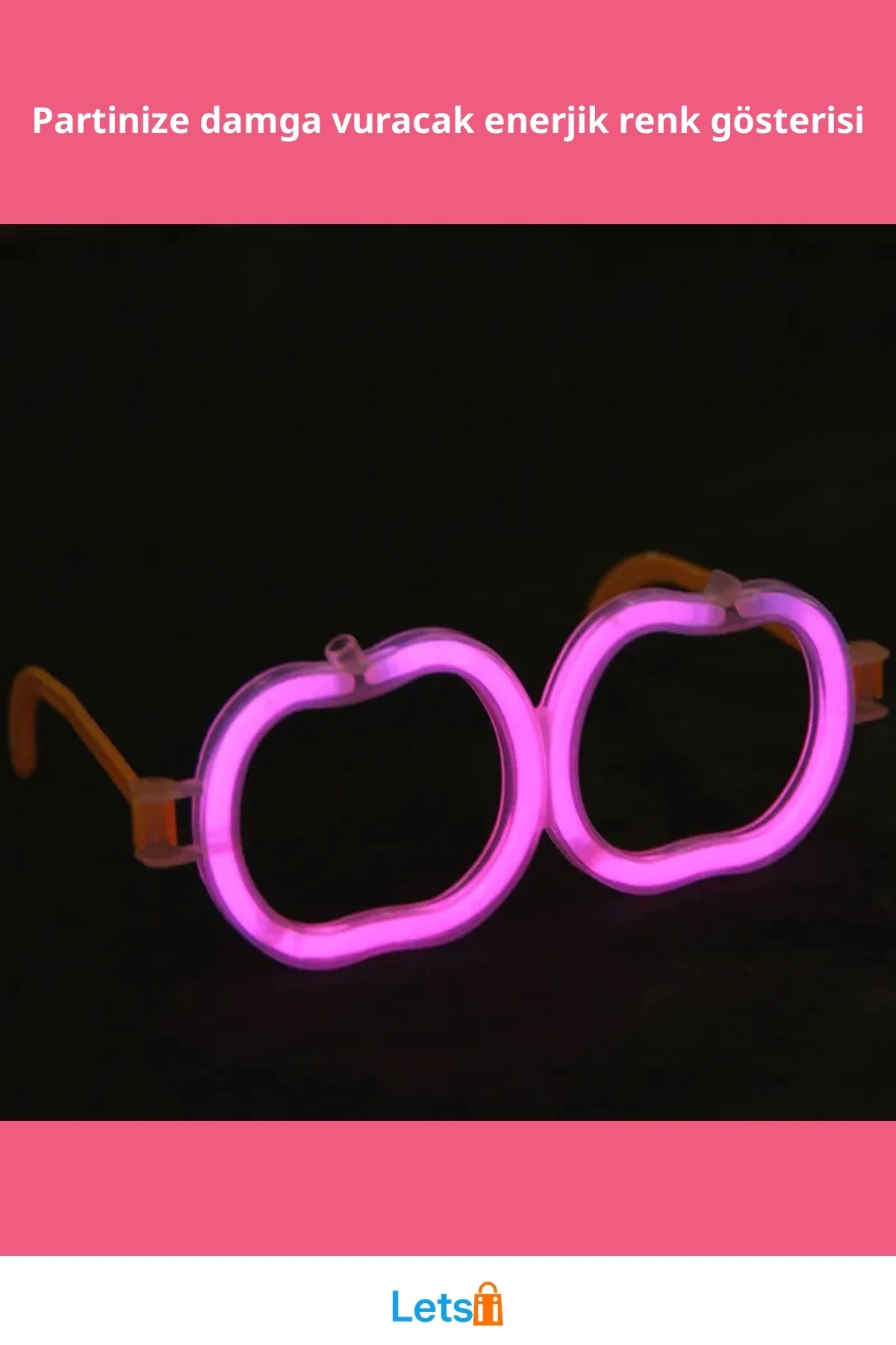 Neon Parti Gözlüğü Seti 12 Adet Renkli Işıklarla Eğlenceli Tasarım