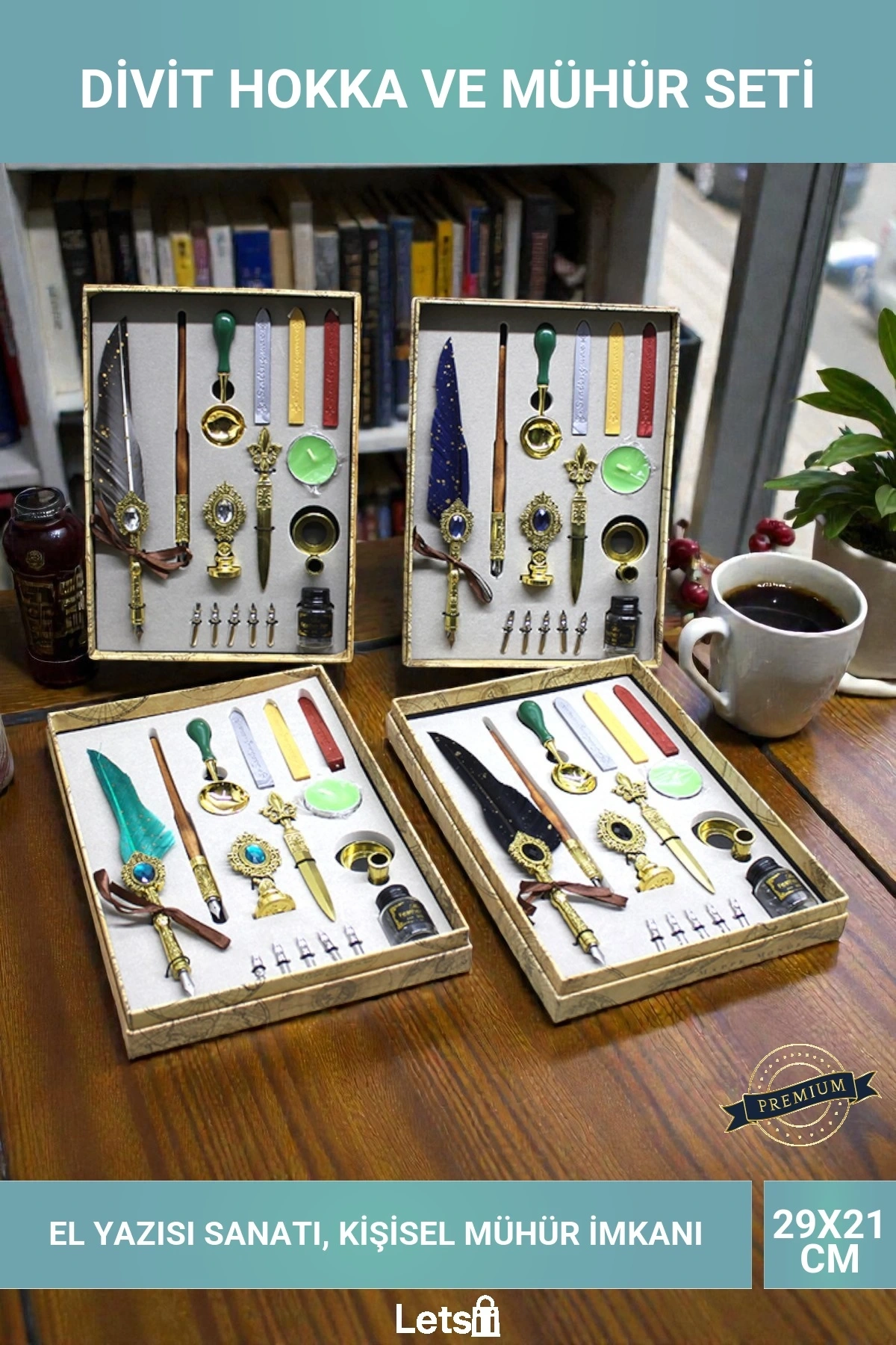 Nostaljik Divit Hokka ve Mühür Seti Hat Sanatı ve El Yazısı Tutkunları İçin Özel Hediye