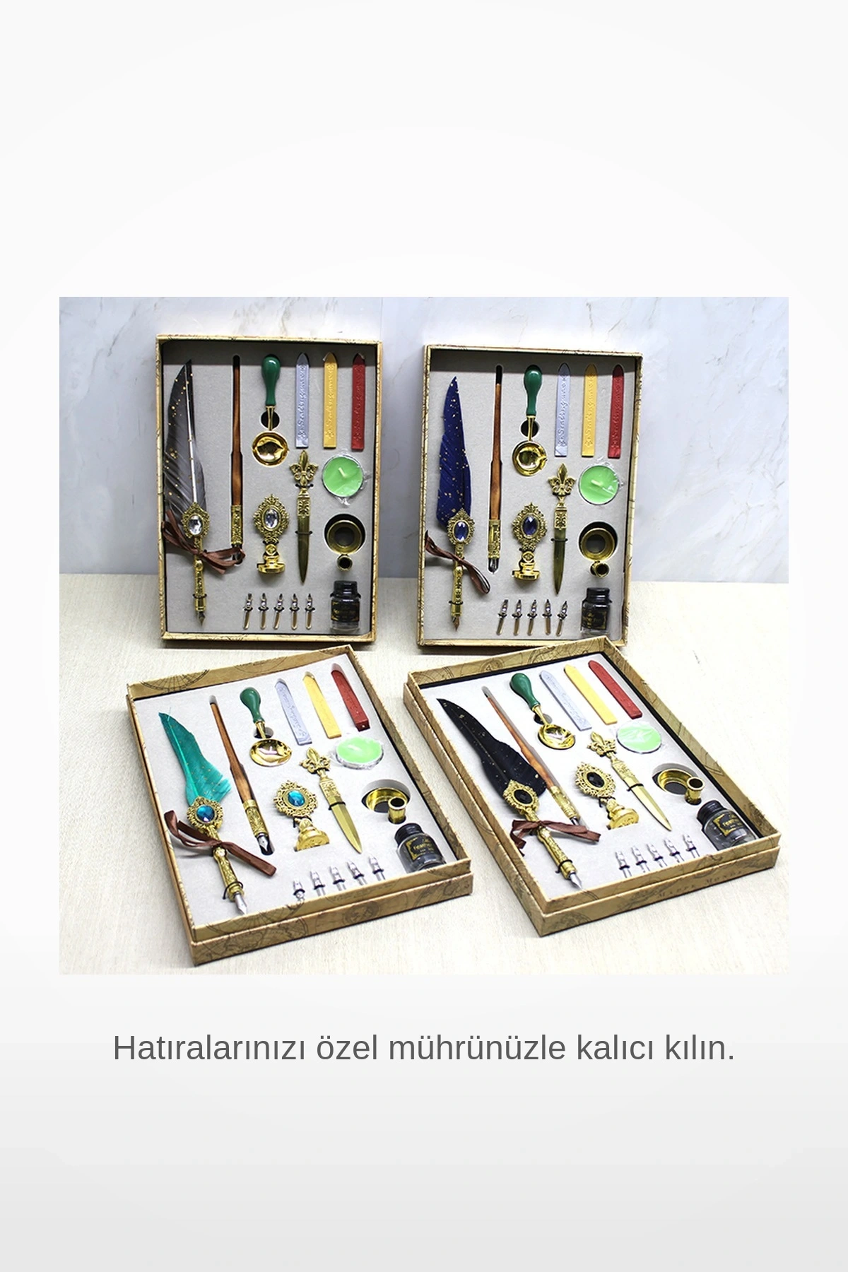 Nostaljik Divit Hokka ve Mühür Seti Hat Sanatı ve El Yazısı Tutkunları İçin Özel Hediye