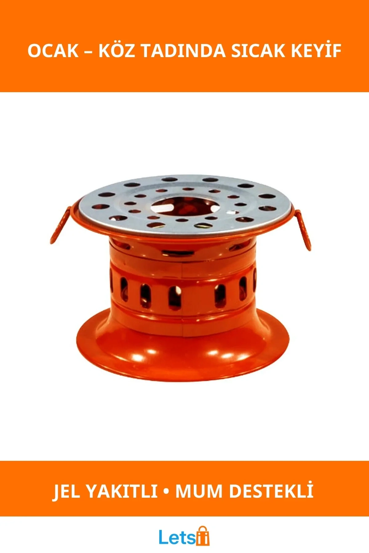 Nostaljik Osmanlı Ocağı Jel Yakıtlı Portatif Mutfak Ocak Seti
