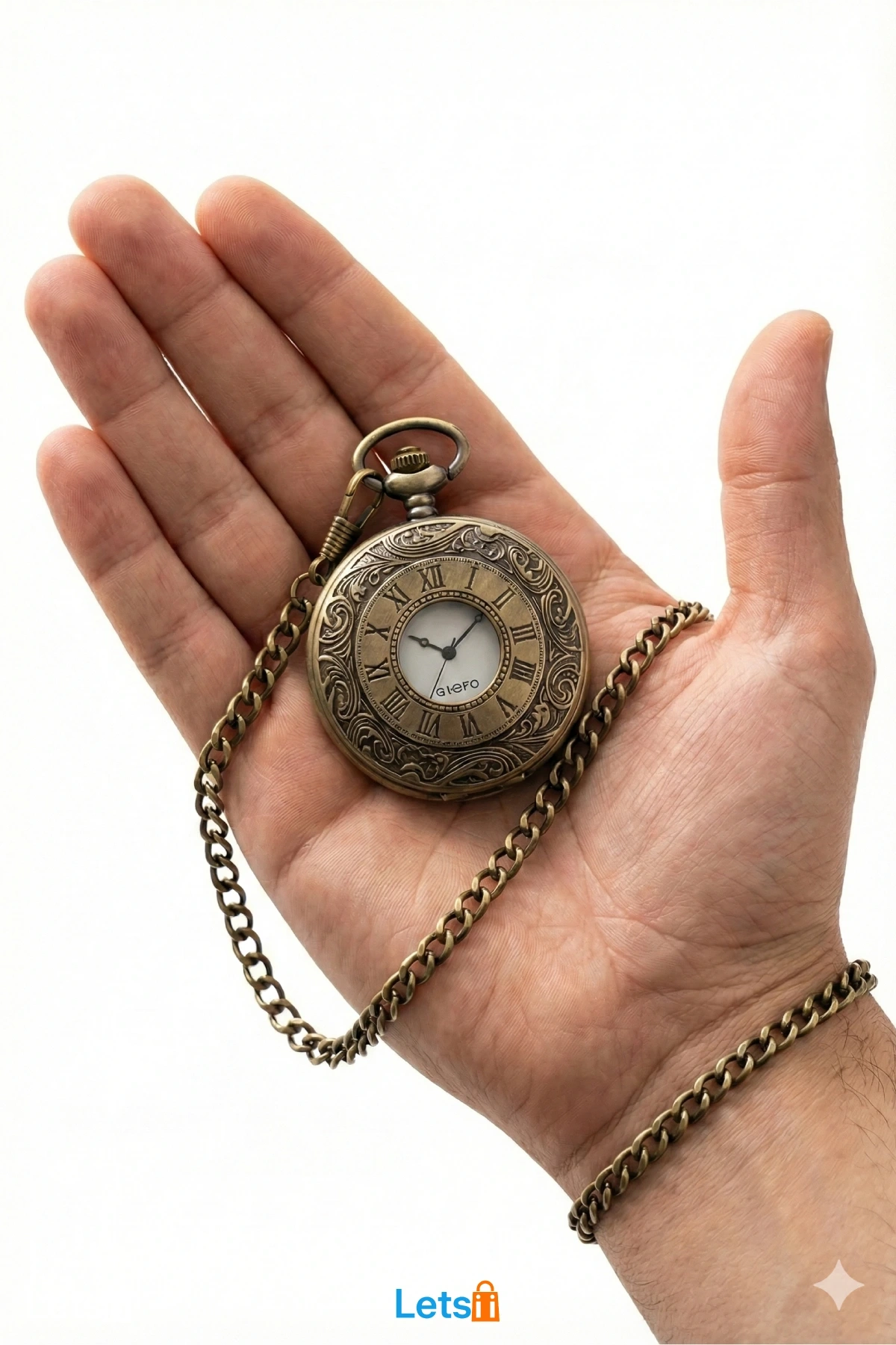 Nostaljik Vintage Tasarım Köstekli Saat Antika Görünüm