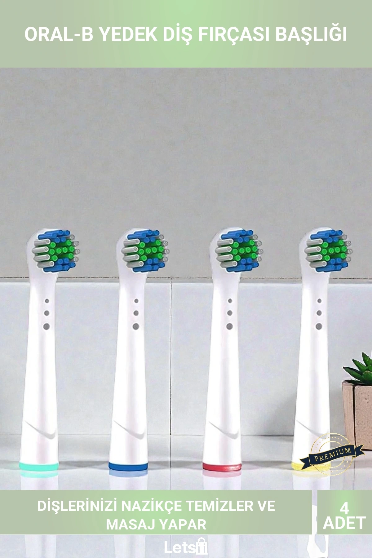 Oral B Uyumlu 4lü Yedek Diş Fırçası Başlığı Seti