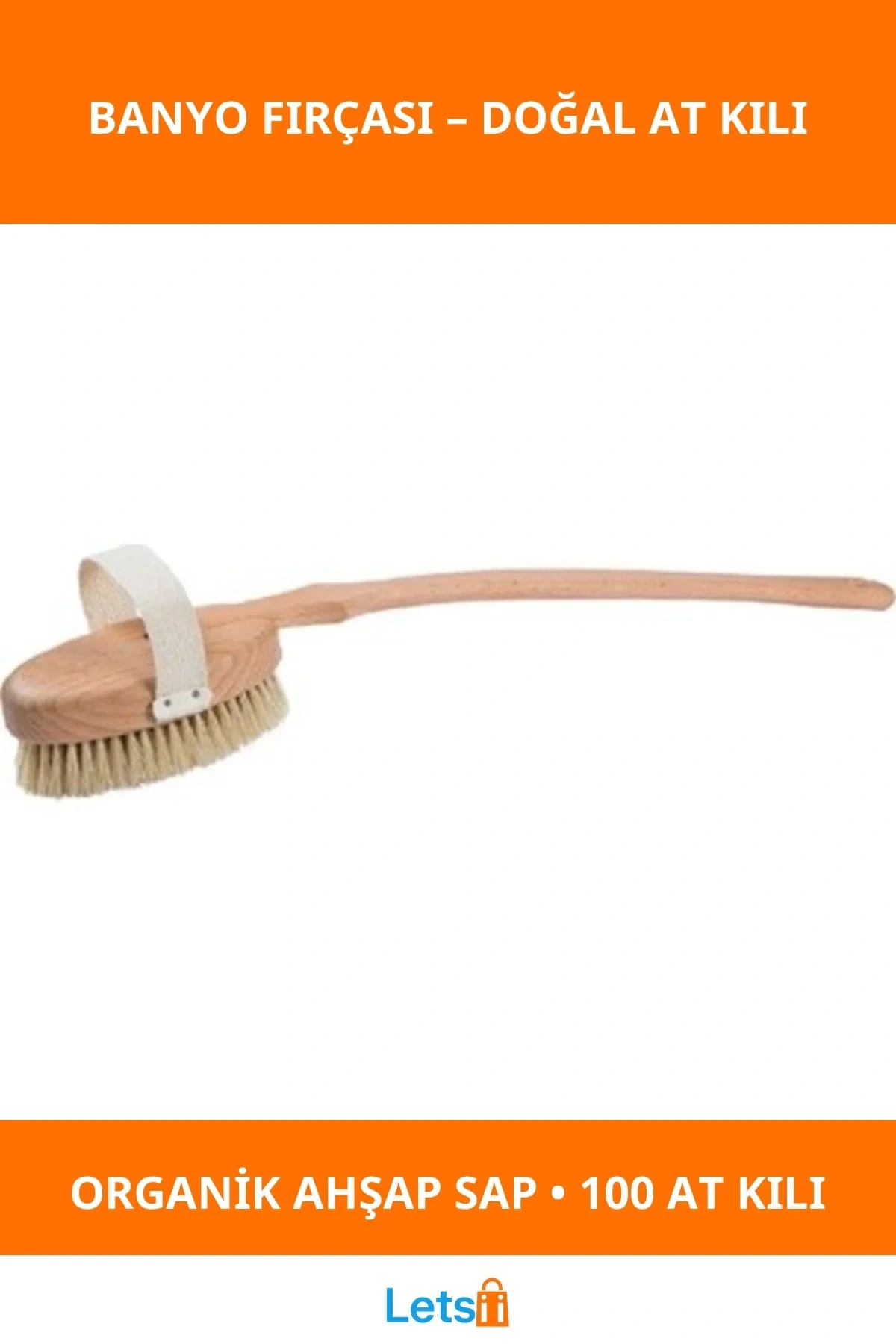Organik Doğal At Kılı Banyo Fırçası ile Cilt Bakımı