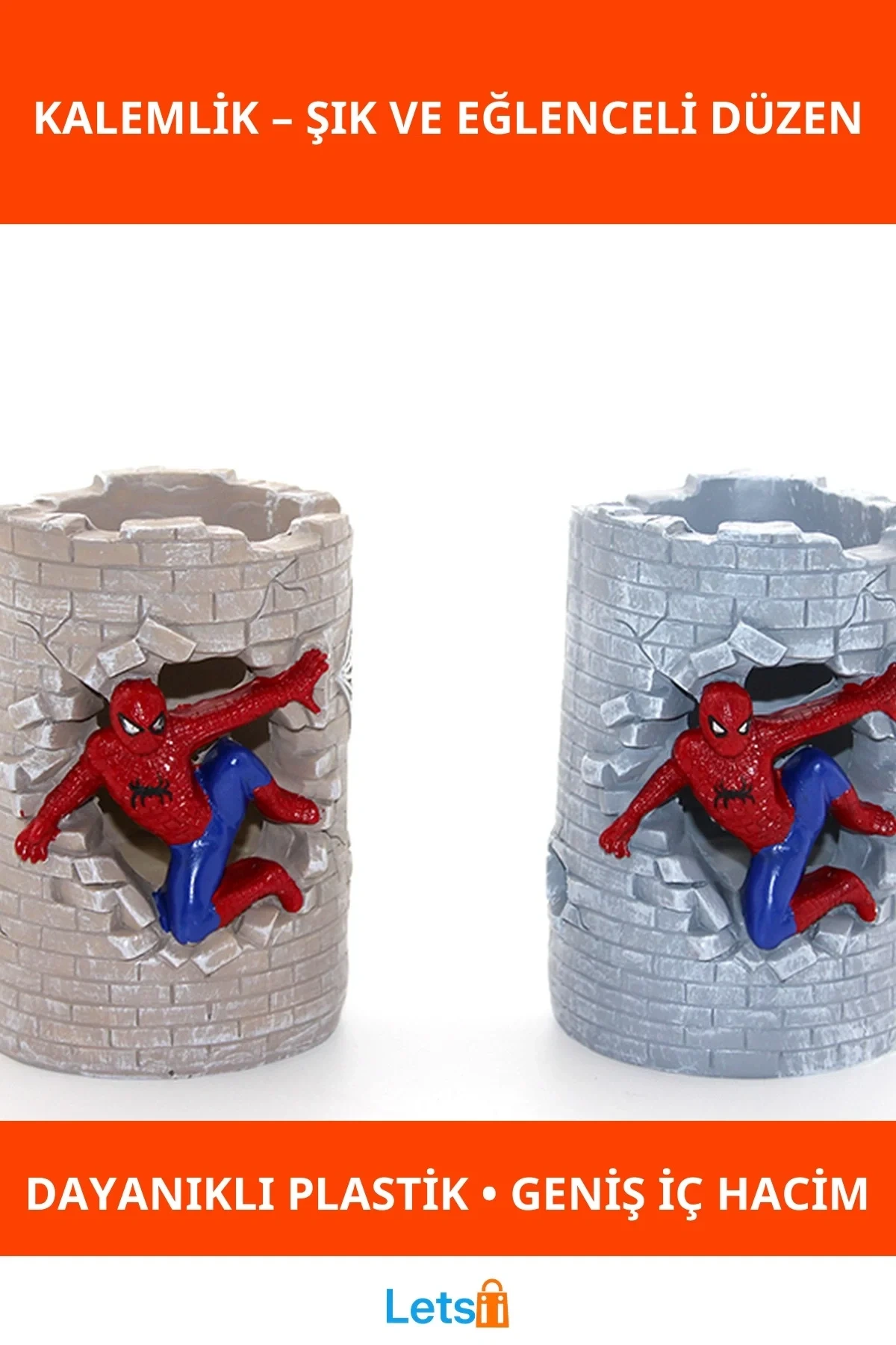 Örümcek Adam Temalı Dayanıklı Plastik Kalemlik