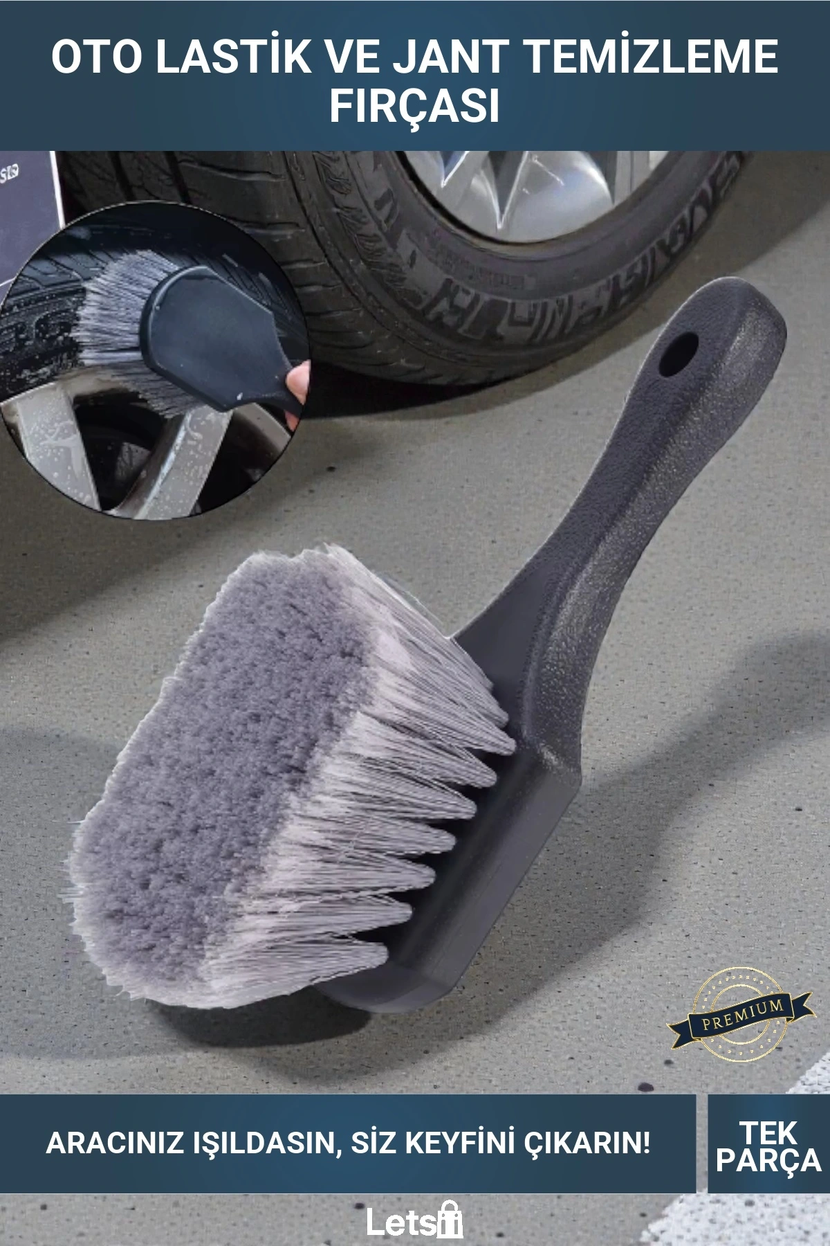 Oto Lastik ve Jant Temizleme Fırçası