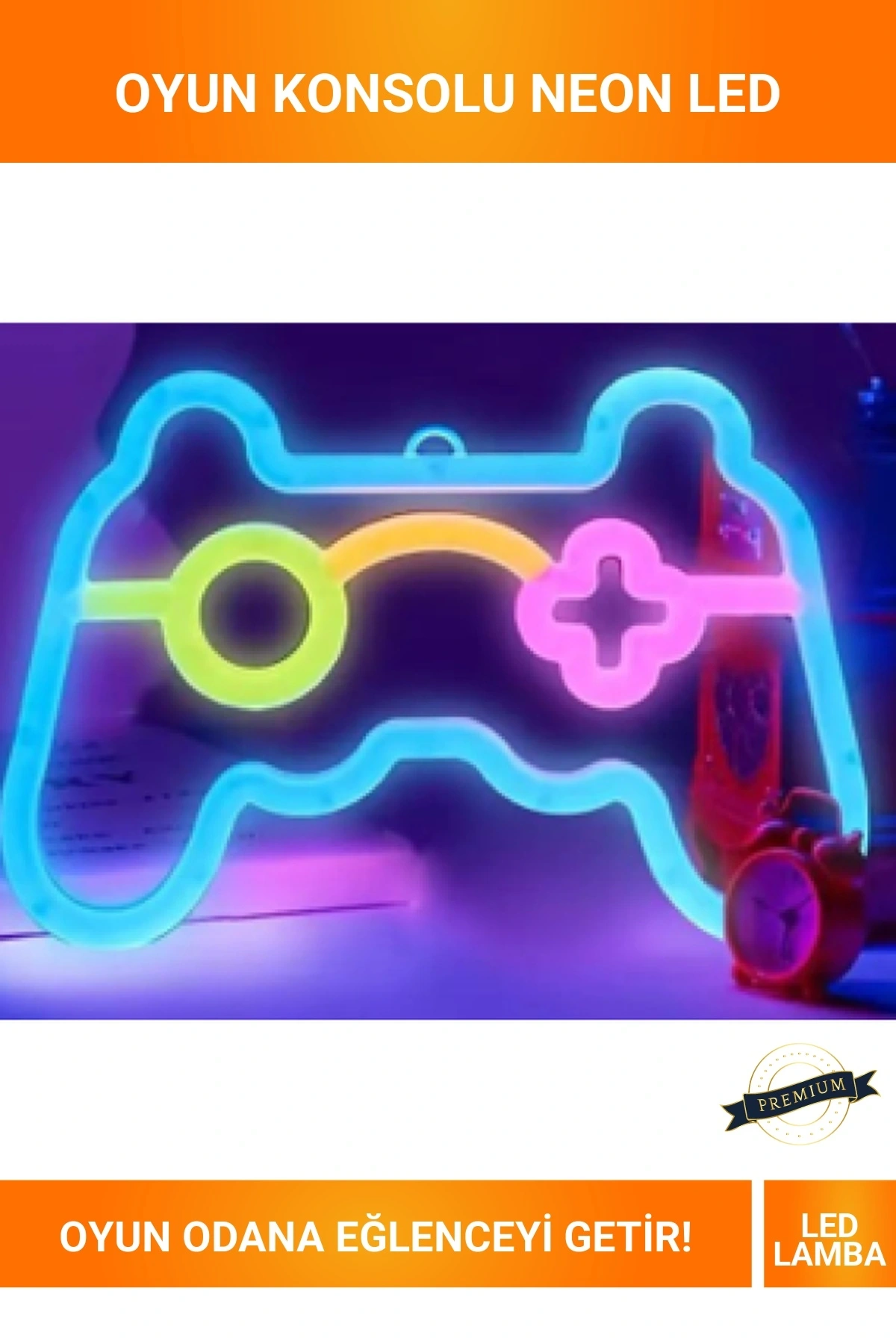 Oyun Konsolu Tasarımlı Neon LED Lamba