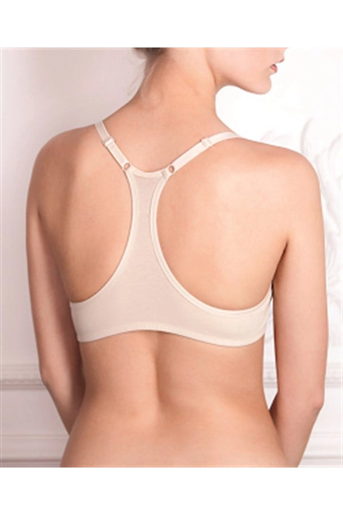 Pamuklu Desteksiz Günlük Sütyen Ten Renk