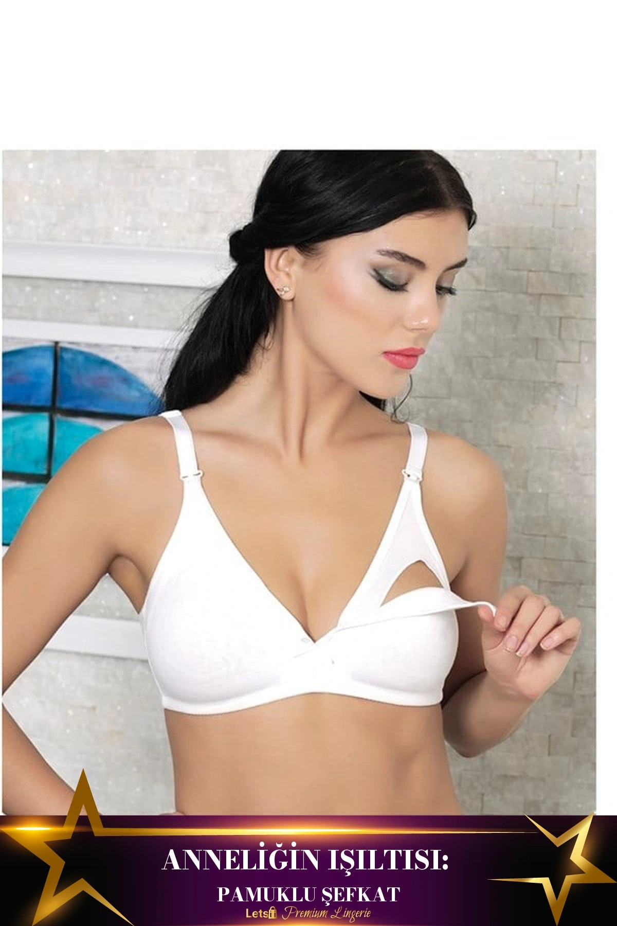 Pamuklu Emzirme Sütyeni Beyaz Renk