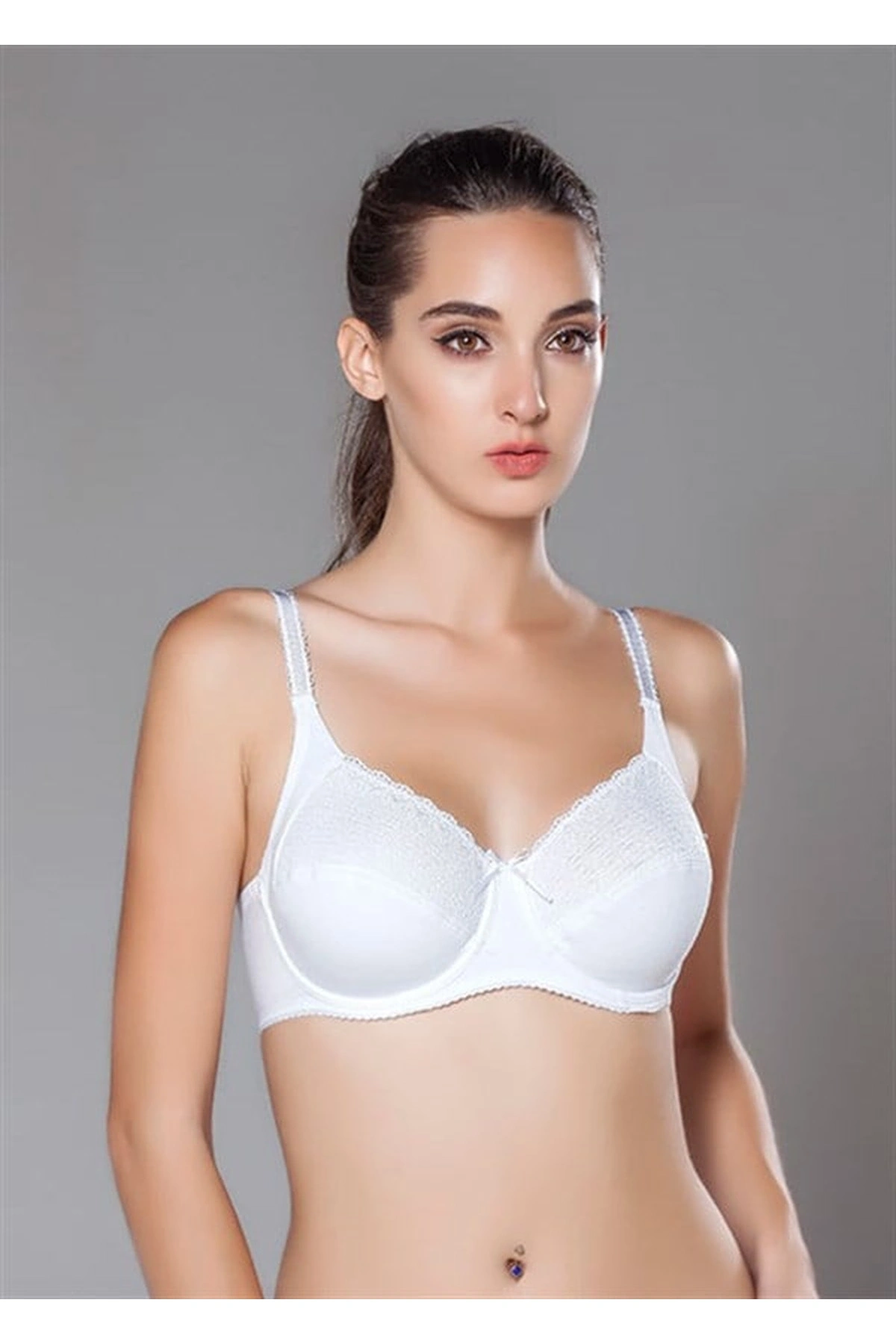 Pamuklu Minimizer Toparlayıcı Sütyen Beyaz Renk