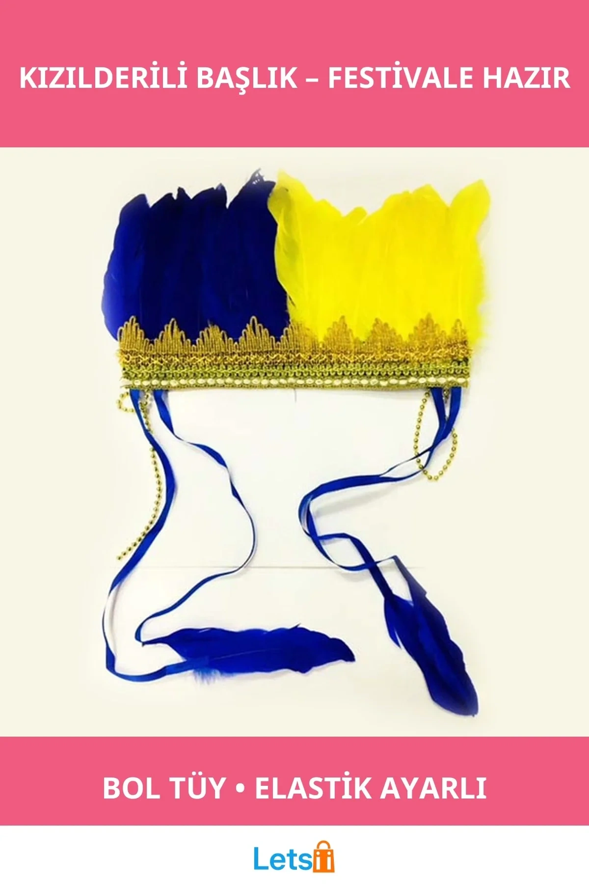 Parlak Simli Tüylü Kızılderili Parti Başlığı