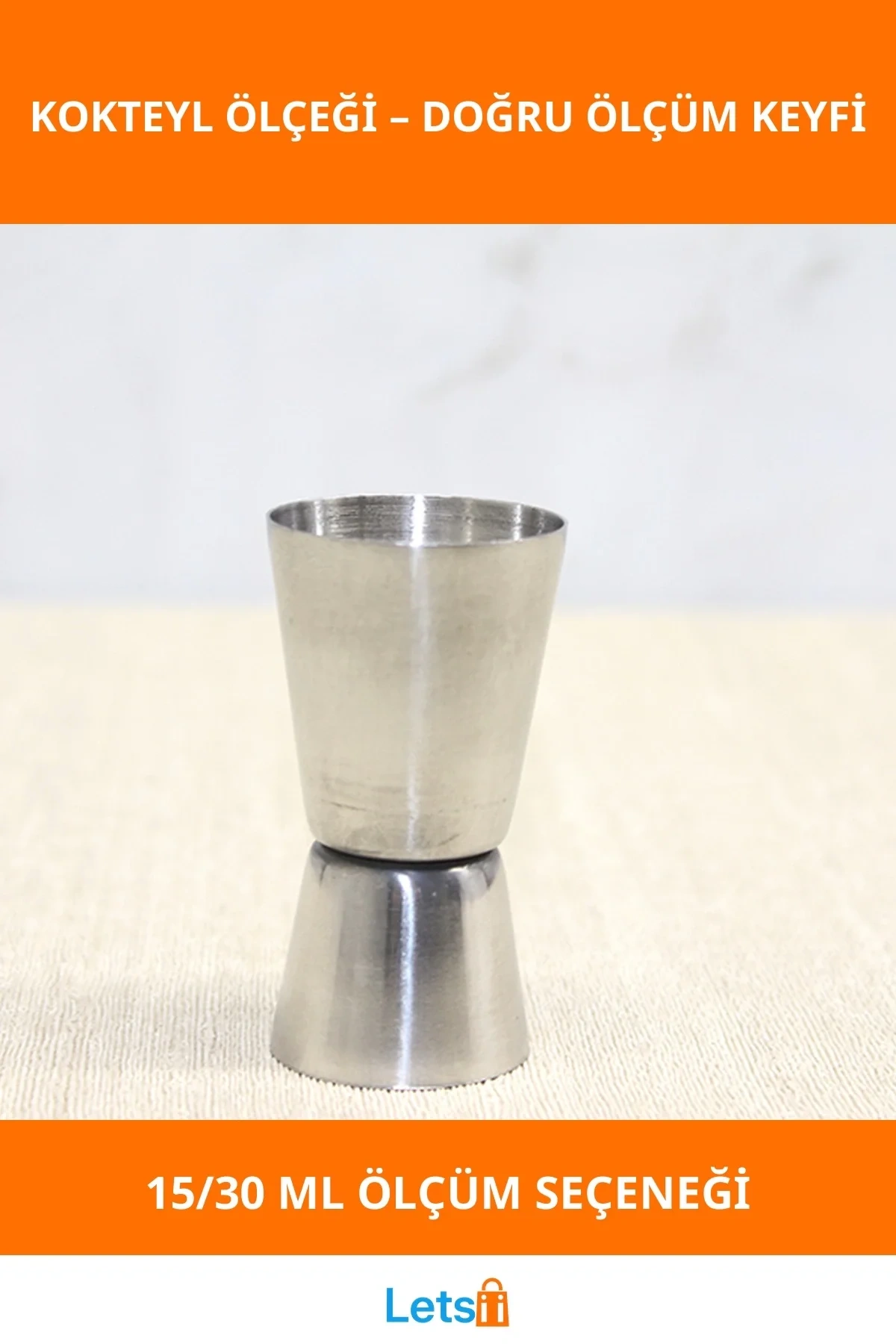 Paslanmaz Çelik 15/30 Ml Ölçü Bar Ölçeği