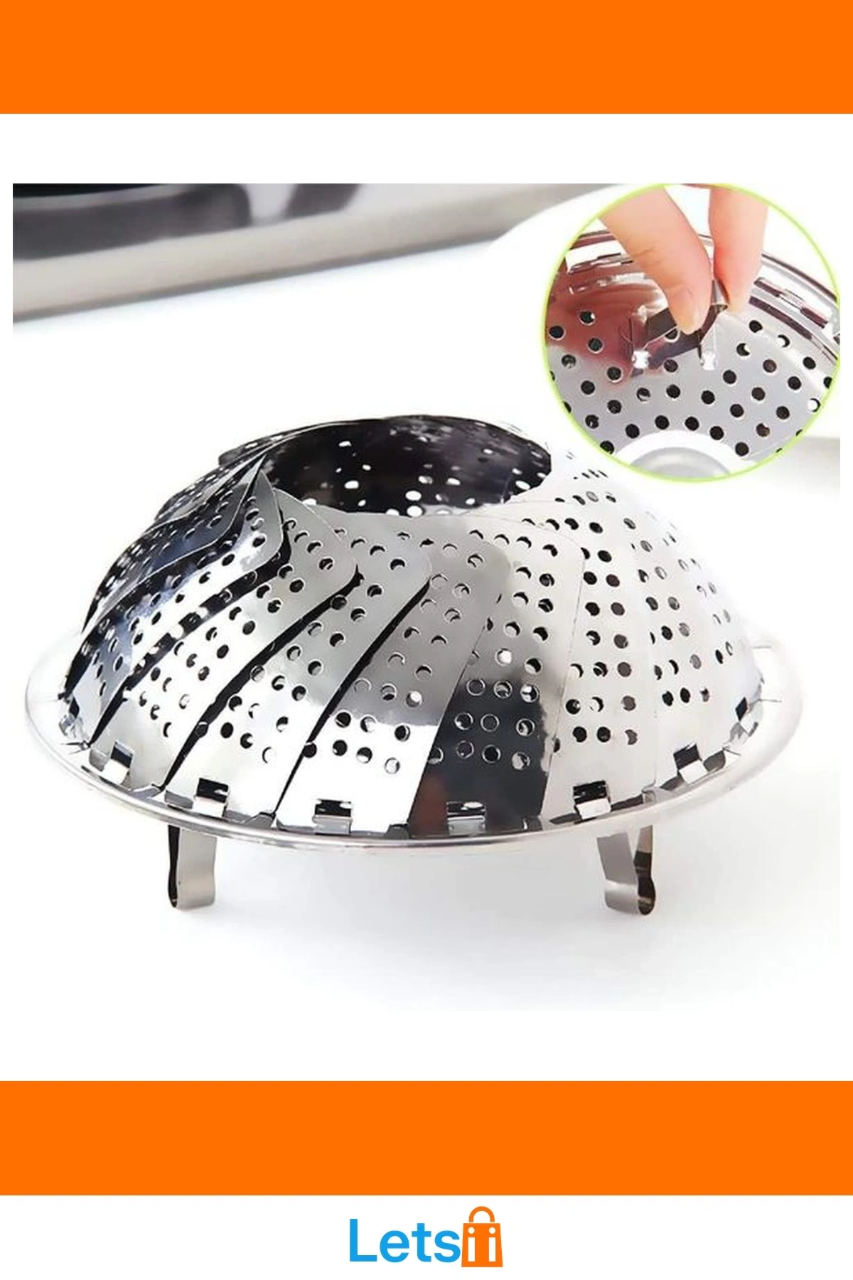 Paslanmaz Çelik Sağlıklı Buharda Pişirme Sepeti 21cm