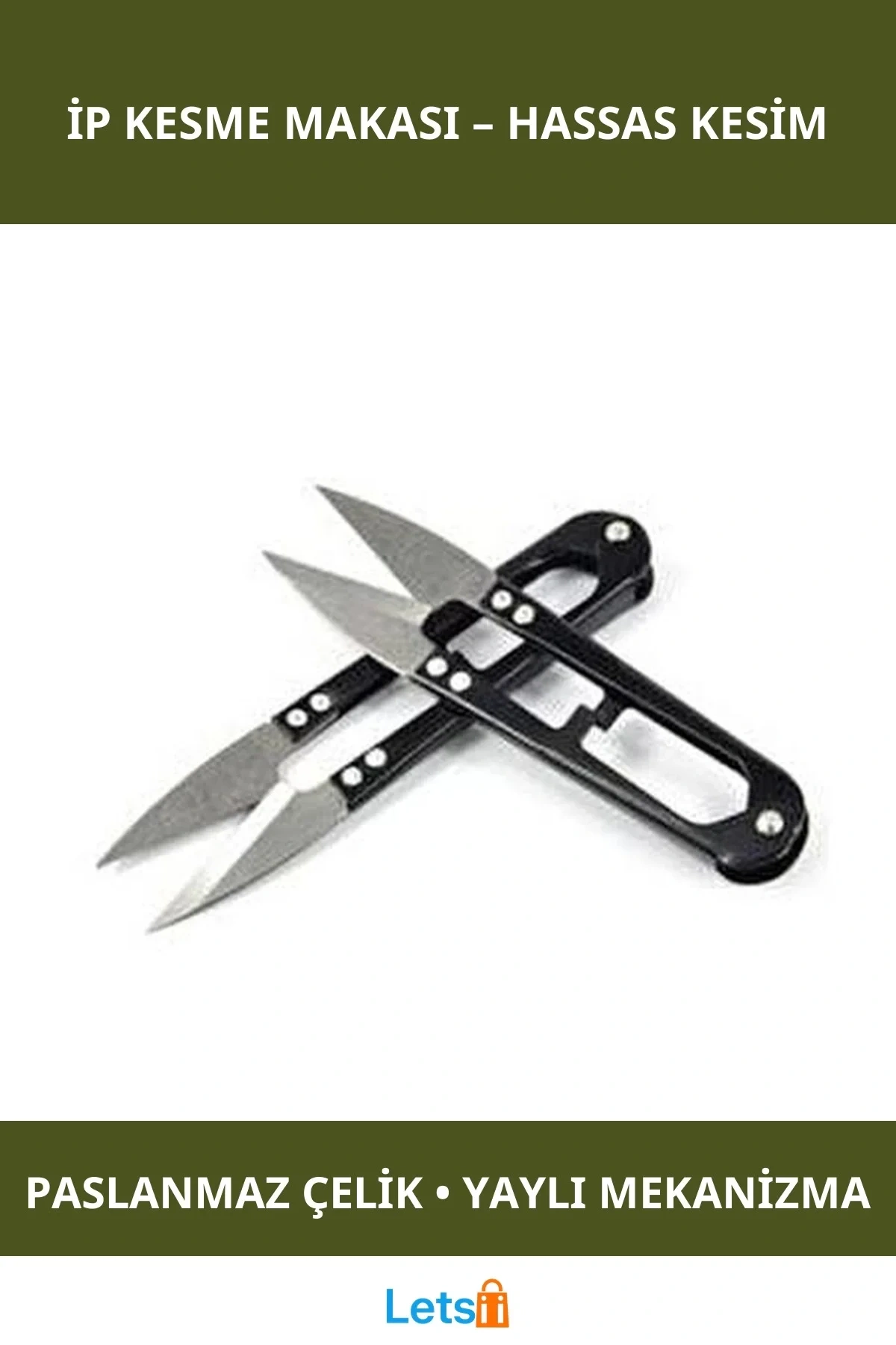 Paslanmaz Yaylı Balıkçı İp Kesme Makası