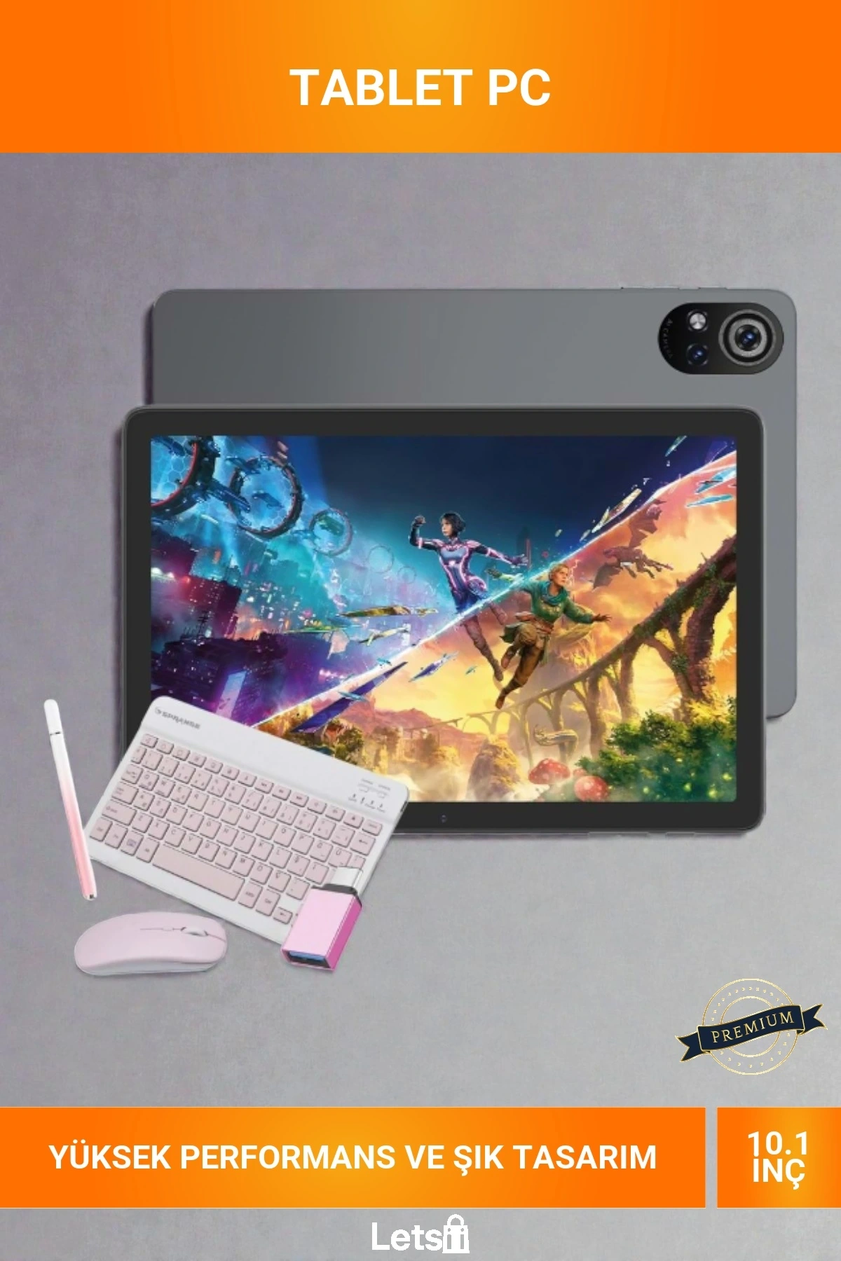 Pembe 10.1 IPS Full HD 6GB RAM 128GB ROM Aksesuar Setli Tablet PC