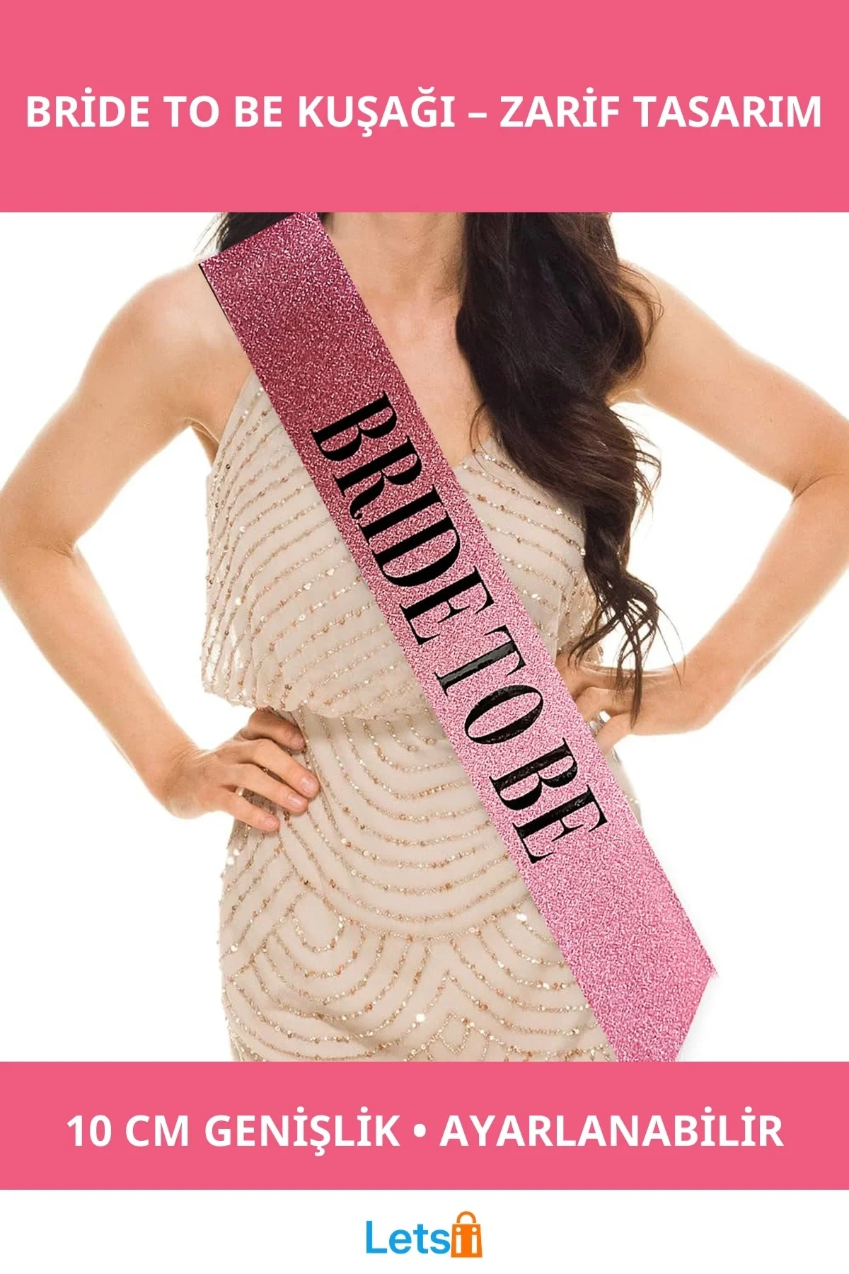 Pembe Bride To Be Kuşak Kemer Gelin Adayları İçin