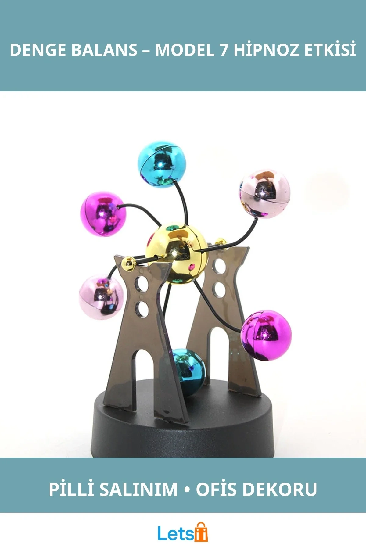 Pilli Denge Balans Metal ve Plastik Eğlenceli Masa Aksesuarı