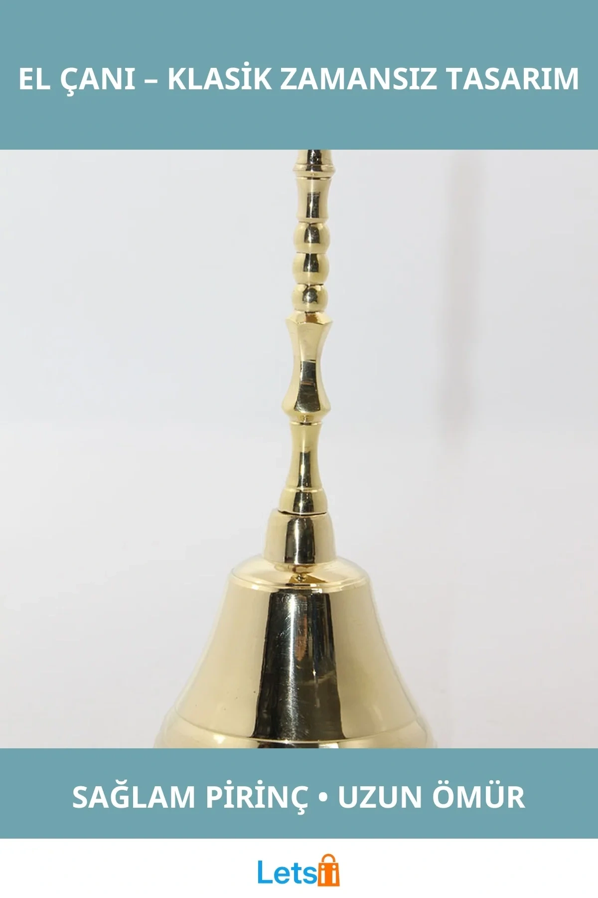 Pirinç El Çanı Klasik Tasarım Meditasyon Aksesuarı