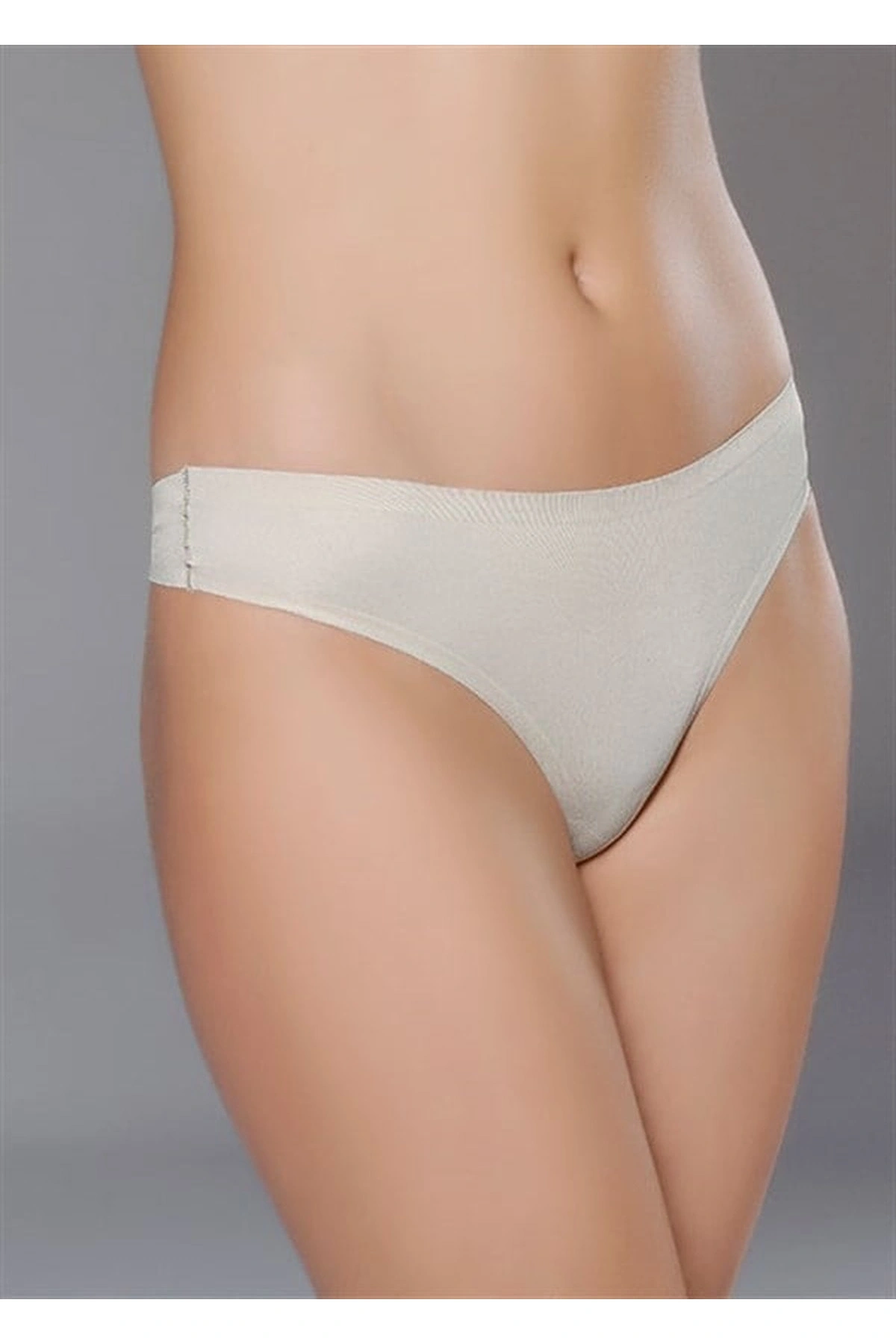 Polyamid Lazer Kesim İnce String Külot Ten Renk