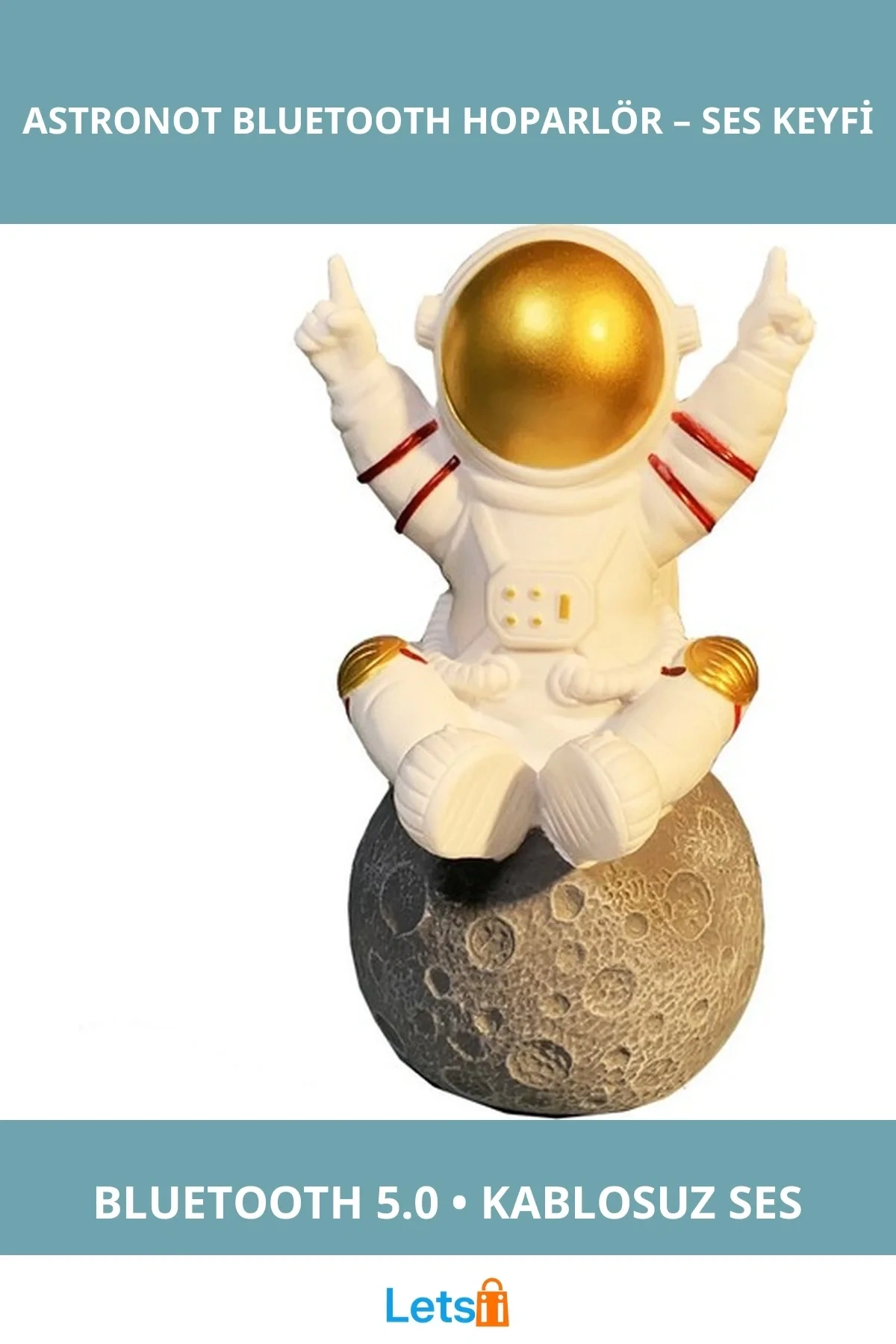 Polyester Astronot Kablosuz Bluetooth Hoparlör