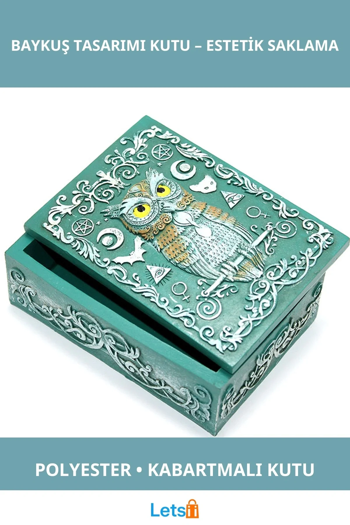 Polyester Baykuş Tasarımı Dekoratif Kutu Estetik Saklama Kutusu
