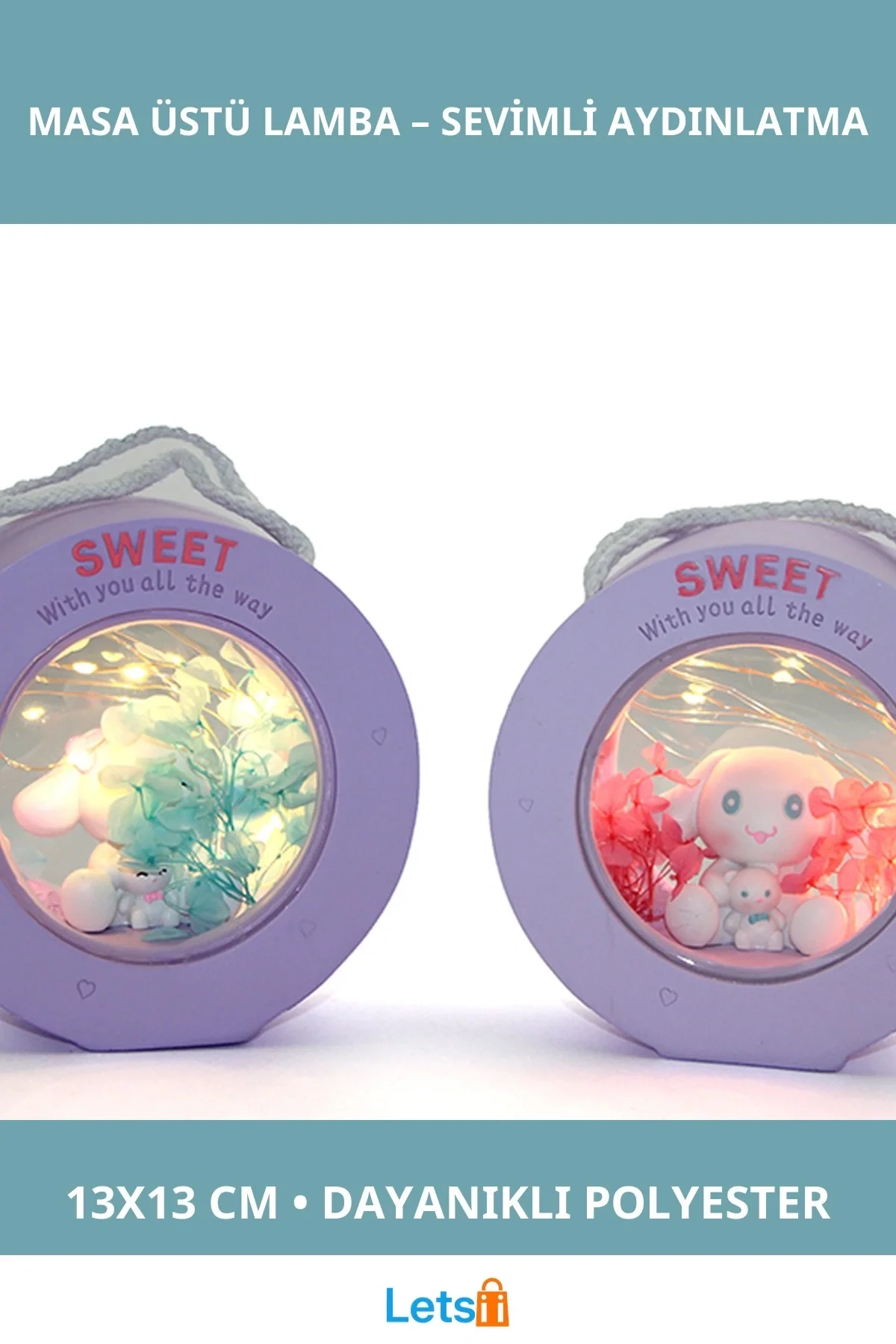 Polyester Hello Kitty Cinnamoroll Masa Üstü Lamba