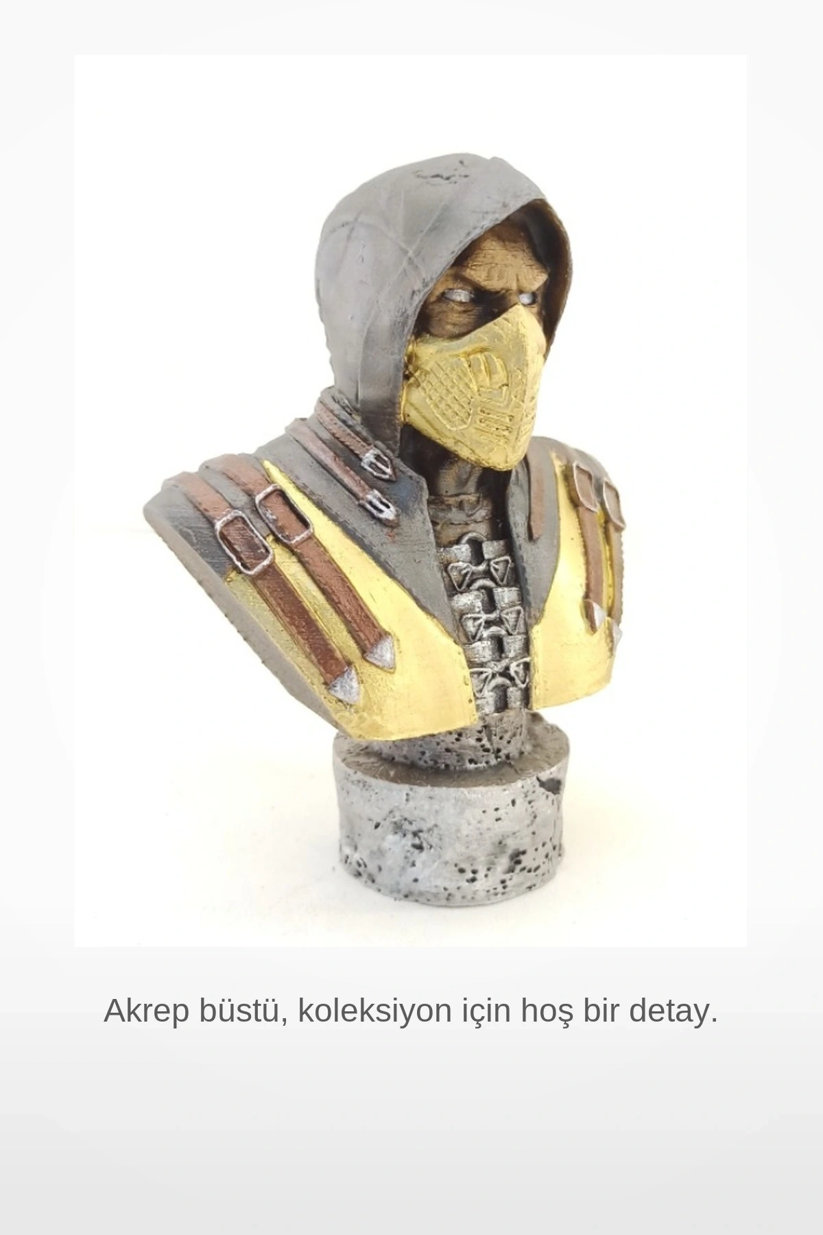 Polyester Küçük Boy Scorpion Büst Mortal Kombat Koleksiyon Figürü