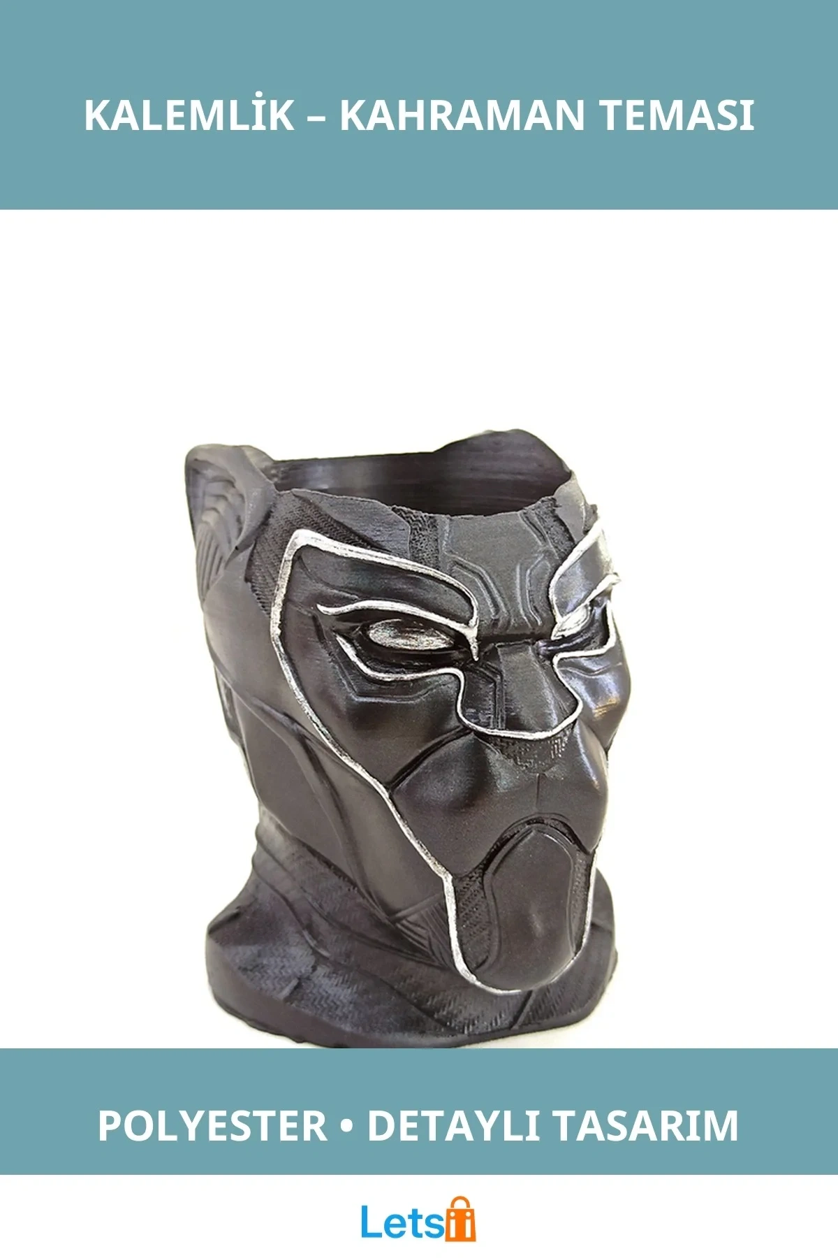 Polyester Marvel Black Panther Kalemlik Şık ve İşlevsel Organizer