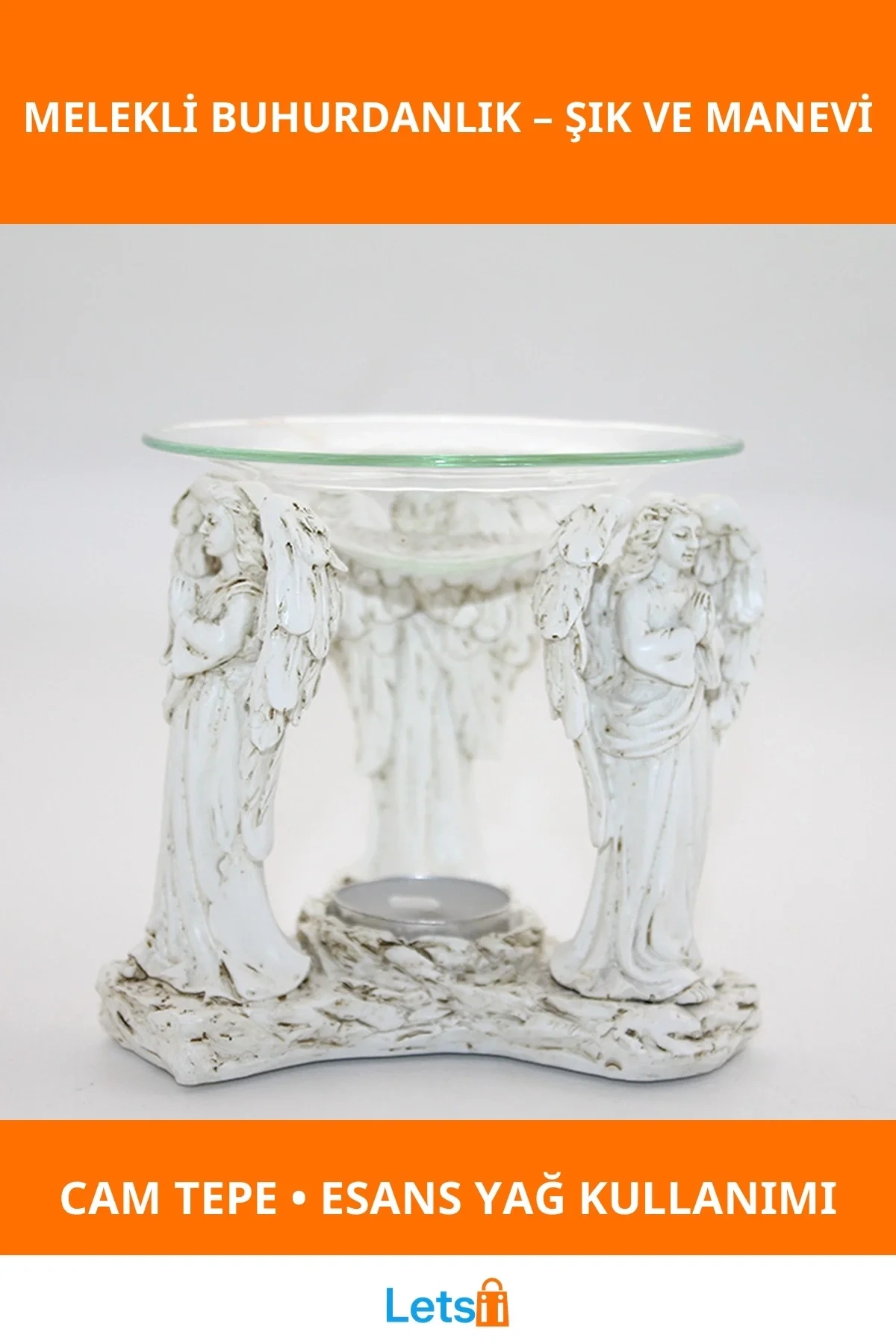 Polyester Melekli Tütsü Buhurdanlık Dekoratif Model 4