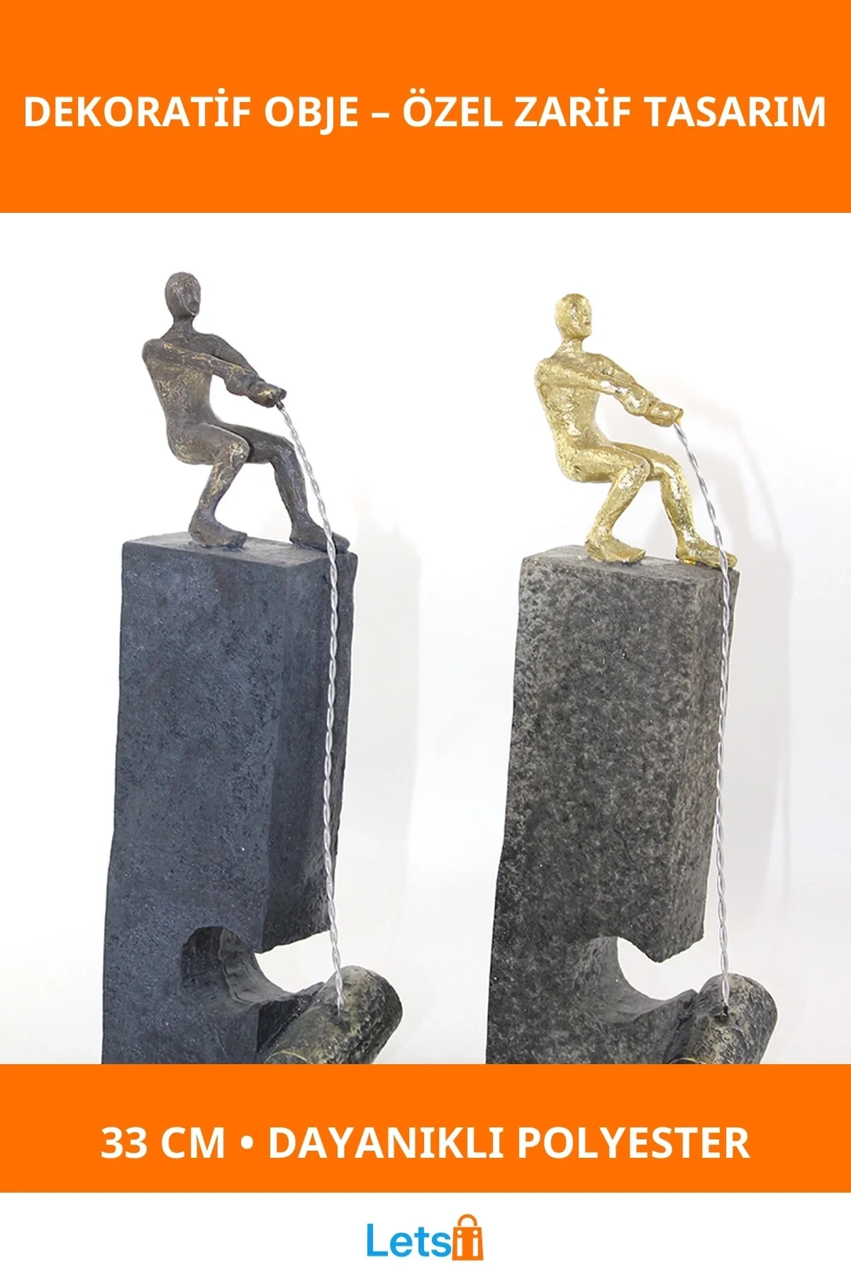 Polyester Modern Zarif Dekoratif Obje 33 cm