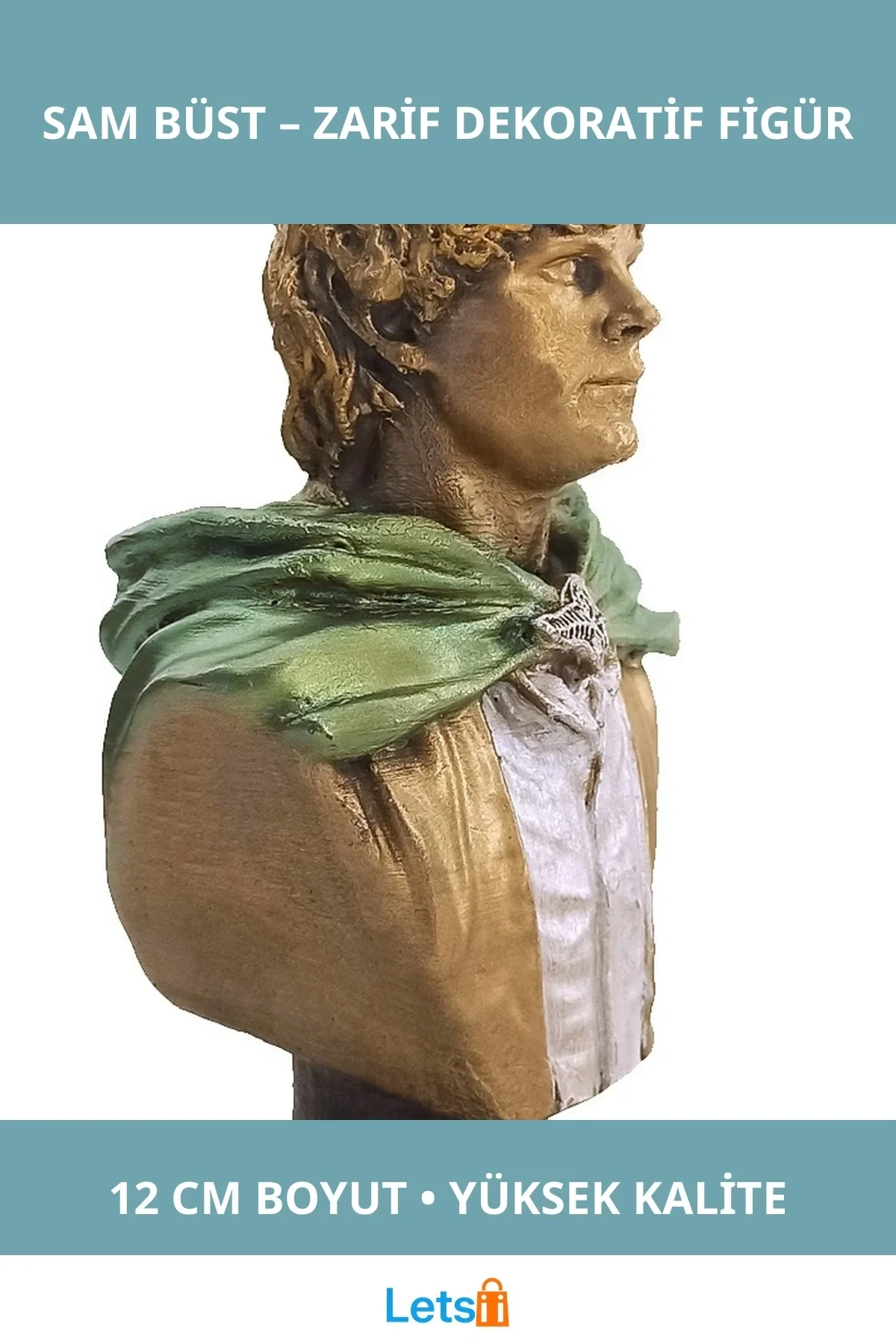 Polyester Samwise Gamgee Büst Küçük Boy 12 cm