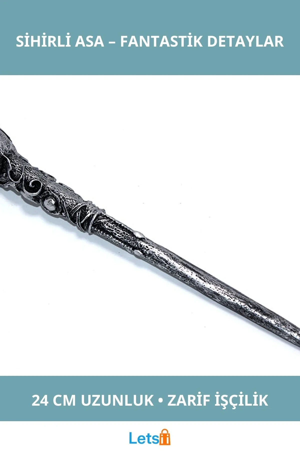 Polyester Sihirli Asa 24 cm Mistik Tasarım Aksesuar