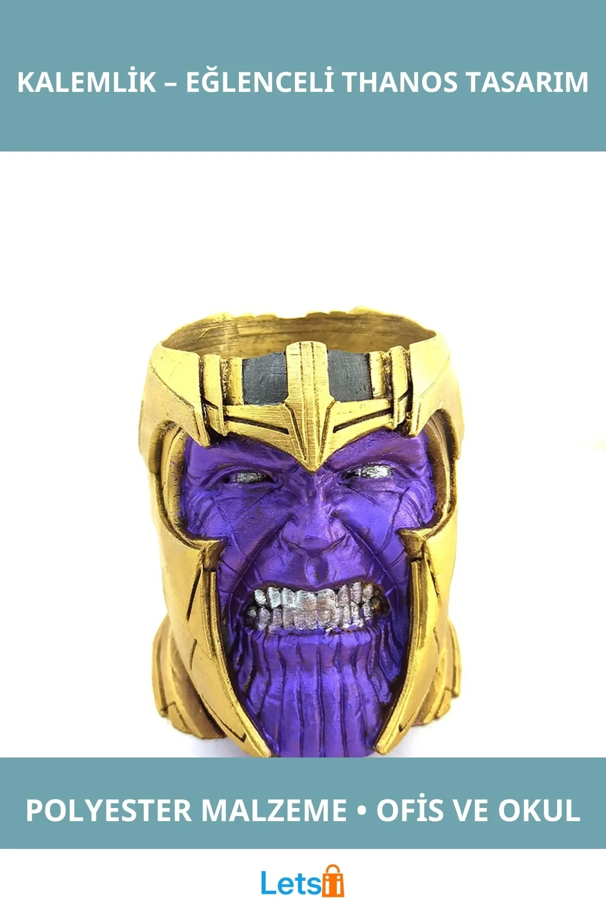 Polyester Thanos Kalemlik Marvel Eğlenceli Ofis ve Okul Aksesuarı