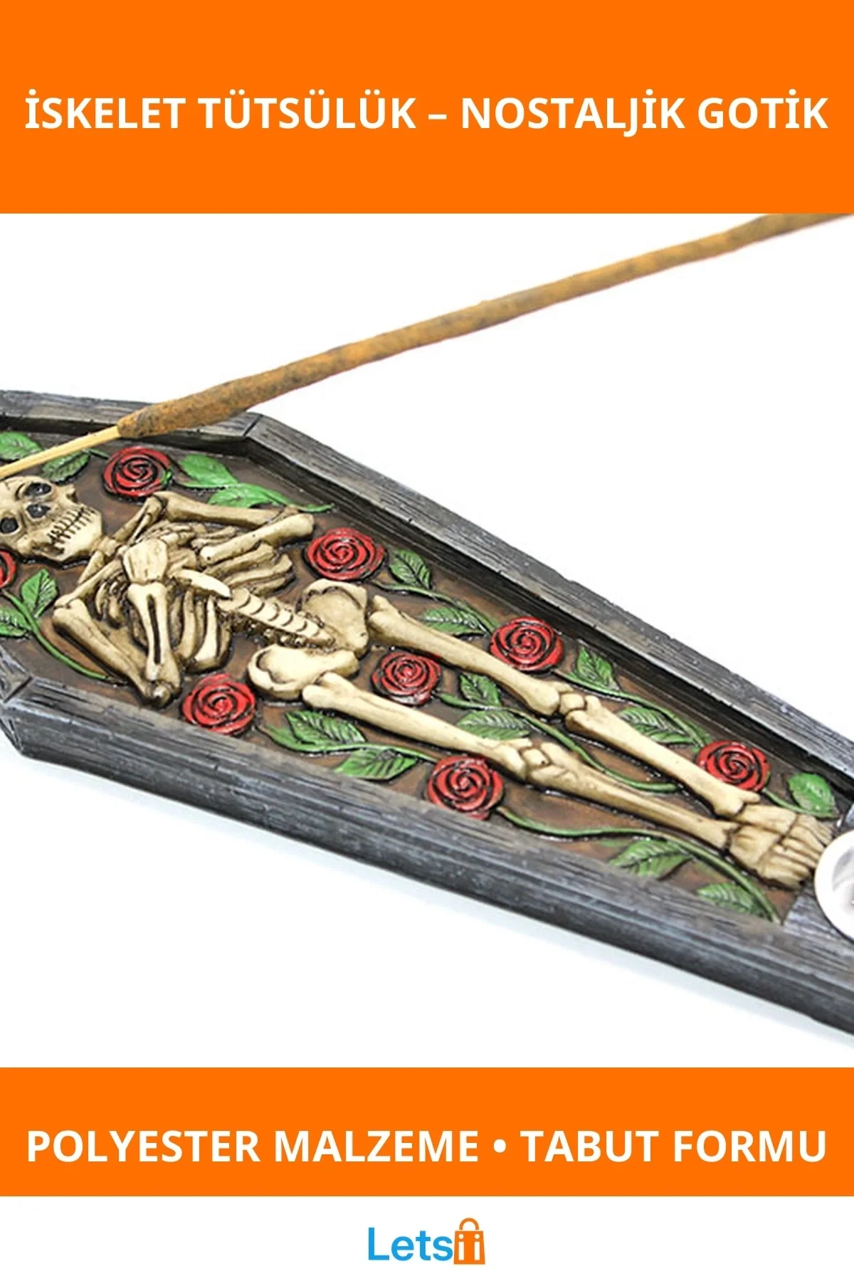 Polyster İskelet Tütsülük Tabut Şekilli Dekoratif Ürün