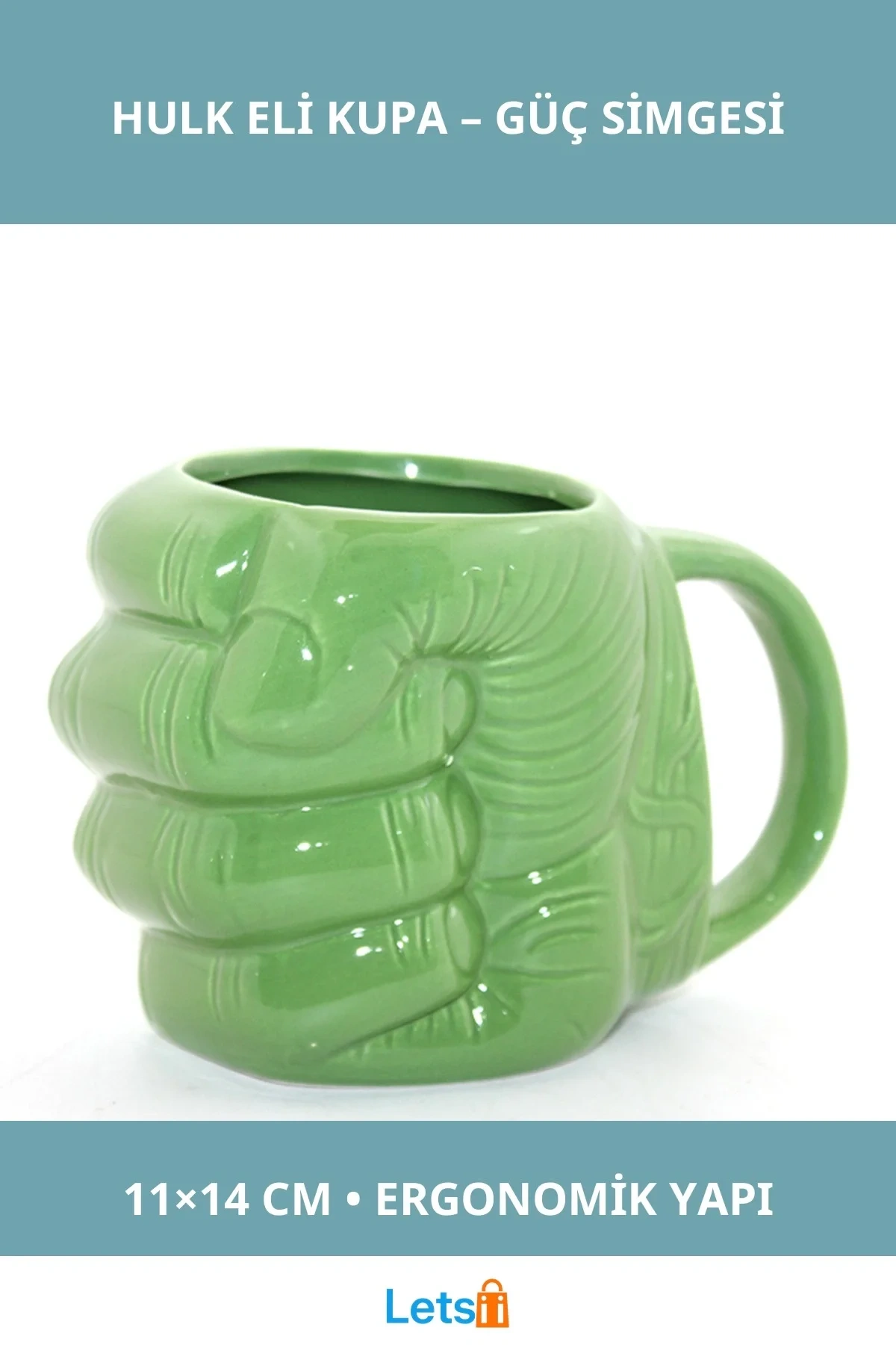 Porselen Hulk Eli Kupa Bardak Marvel Temalı Tasarım