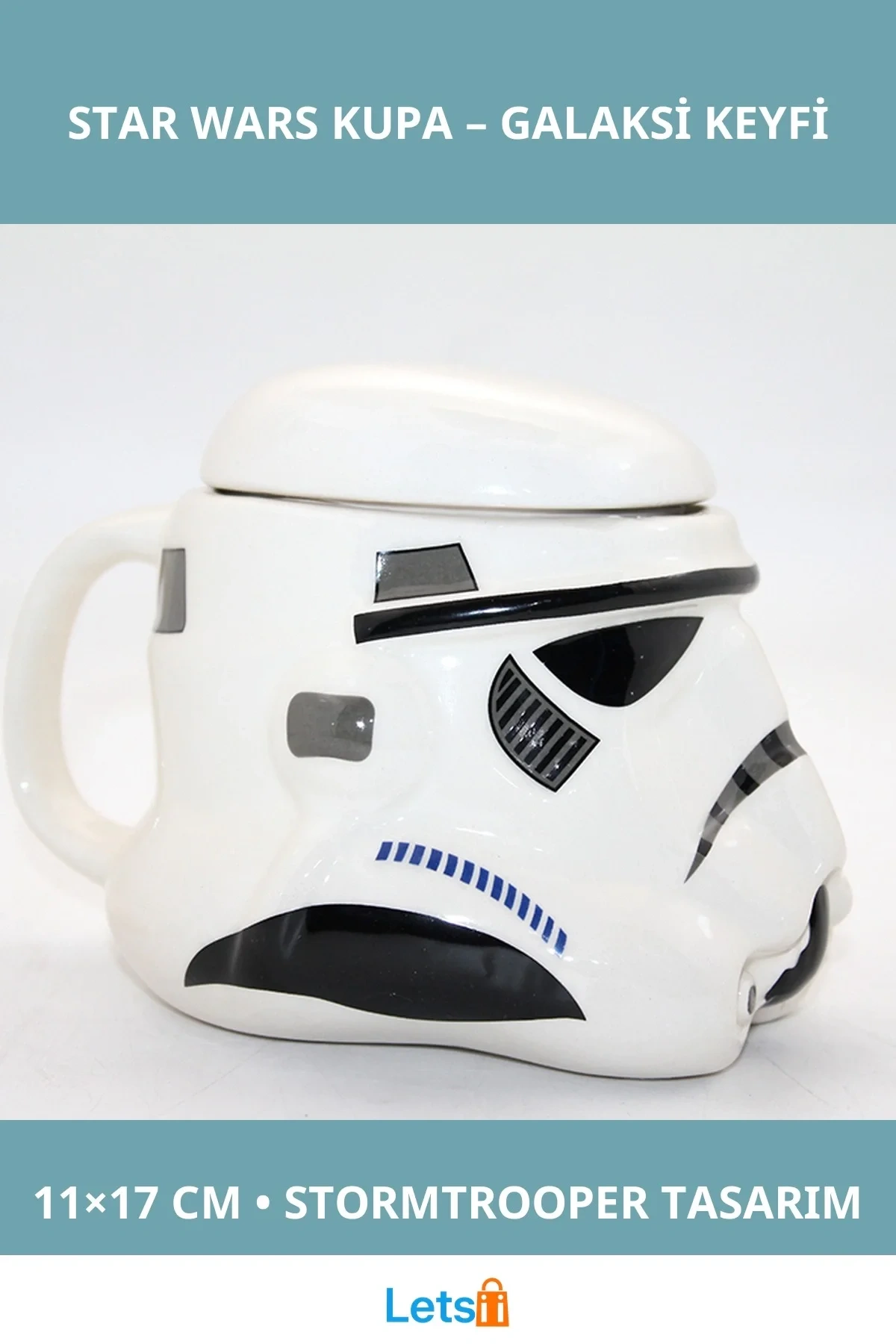 Porselen Star Wars Stormtrooper Kupa Bardak 11x17 cm